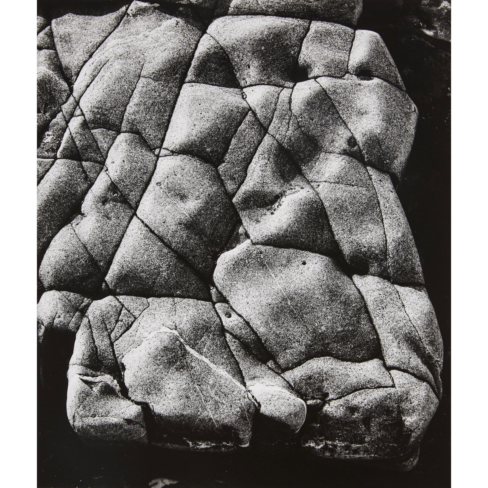 [Photography] Weston, Brett (American, 1911-93), Lake: [Photography] Weston, Brett (American, 1911-93)Lake and Eroded Rocks1969. Gelatin silver print mounted on board. Signed in pencil on recto of mount. Image: 9 1/4 x 7 3/4 in. (235 x 200 mm). Board: 15 