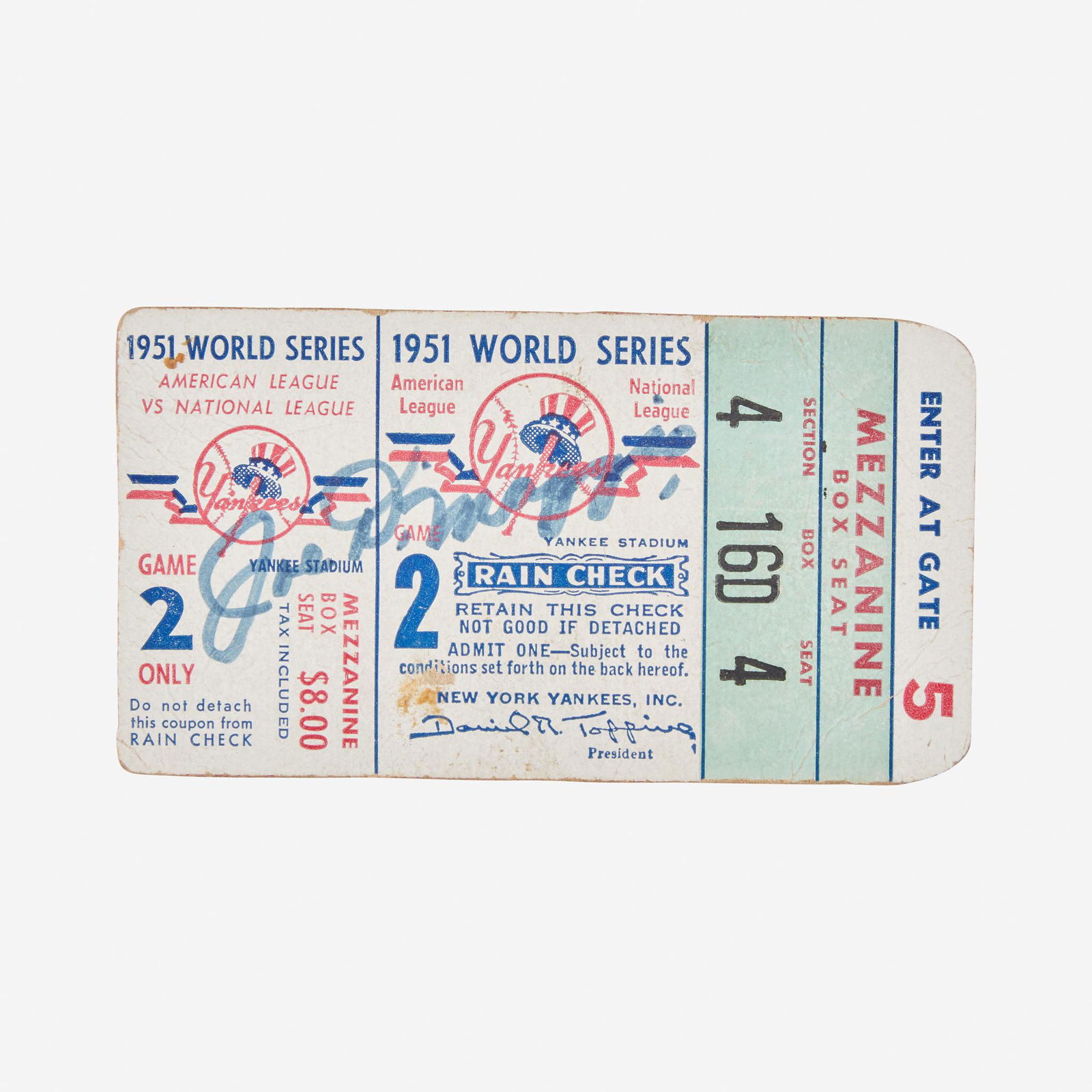 [Sports] [Baseball] [DiMaggio, Joe], 1951 World Series (1 of 1)