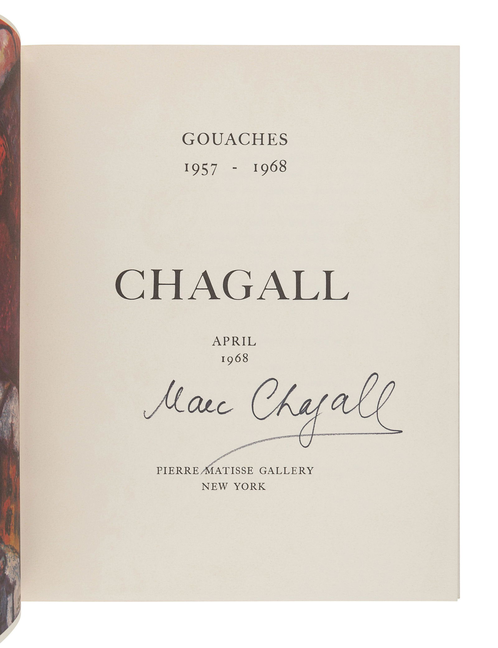 CHAGALL, Marc (1887-1985). Chagall Gouaches 1957-1968. (1 of 2)