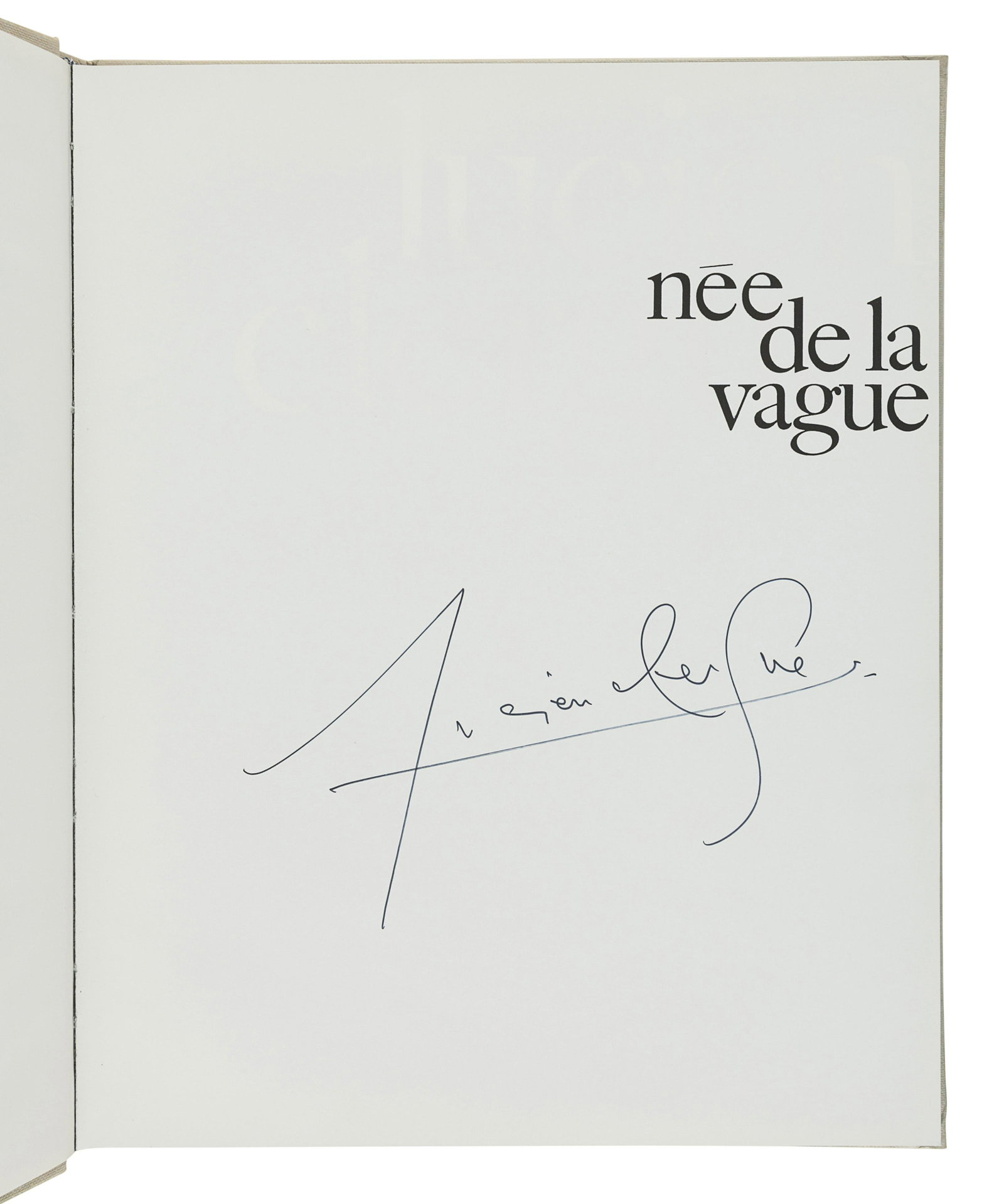 CLERGUE, Lucien (1934-2014). Nee de la Vague.: CLERGUE, Lucien (1934-2014). Nee de la Vague. [Paris]:† Editions Pierre Belfond, 1968. 11 1/2 x 9 1/4 inches. Numerous illustrations. Original cloth. FIRST EDITION, SIGNED BY CLERGUE. Property f