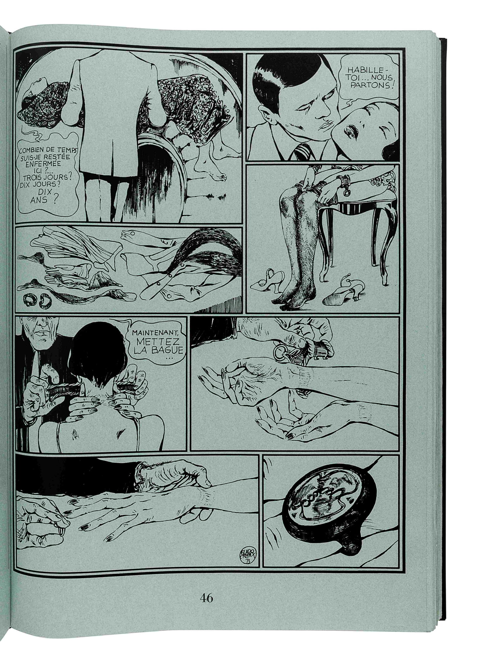 CREPAX, Guido (1933-2003), illustrator. -- [REAGE,: CREPAX, Guido (1933-2003), illustrator. -- [REAGE, Pauline (1907-1998)]. L'Historie d'O de Guido Crepax. Milan: Franco Maria Ricci, 1975. Large folio (19 1/2 x 13 3/4 inches), 153pp. Illustrated as a 