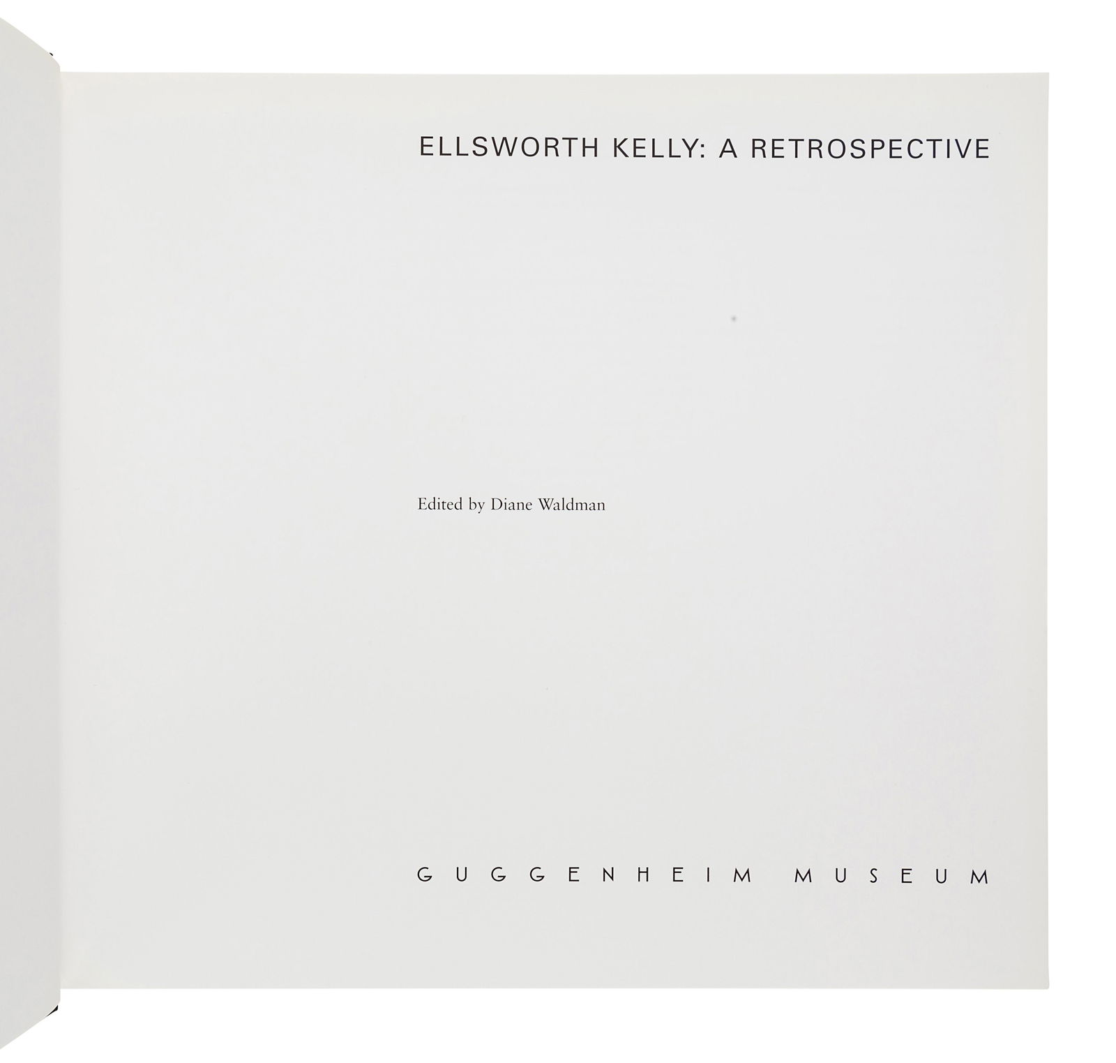[KELLY, Ellsworth (1923-2015)]. WALDMAN, Diane. (1 of 3)