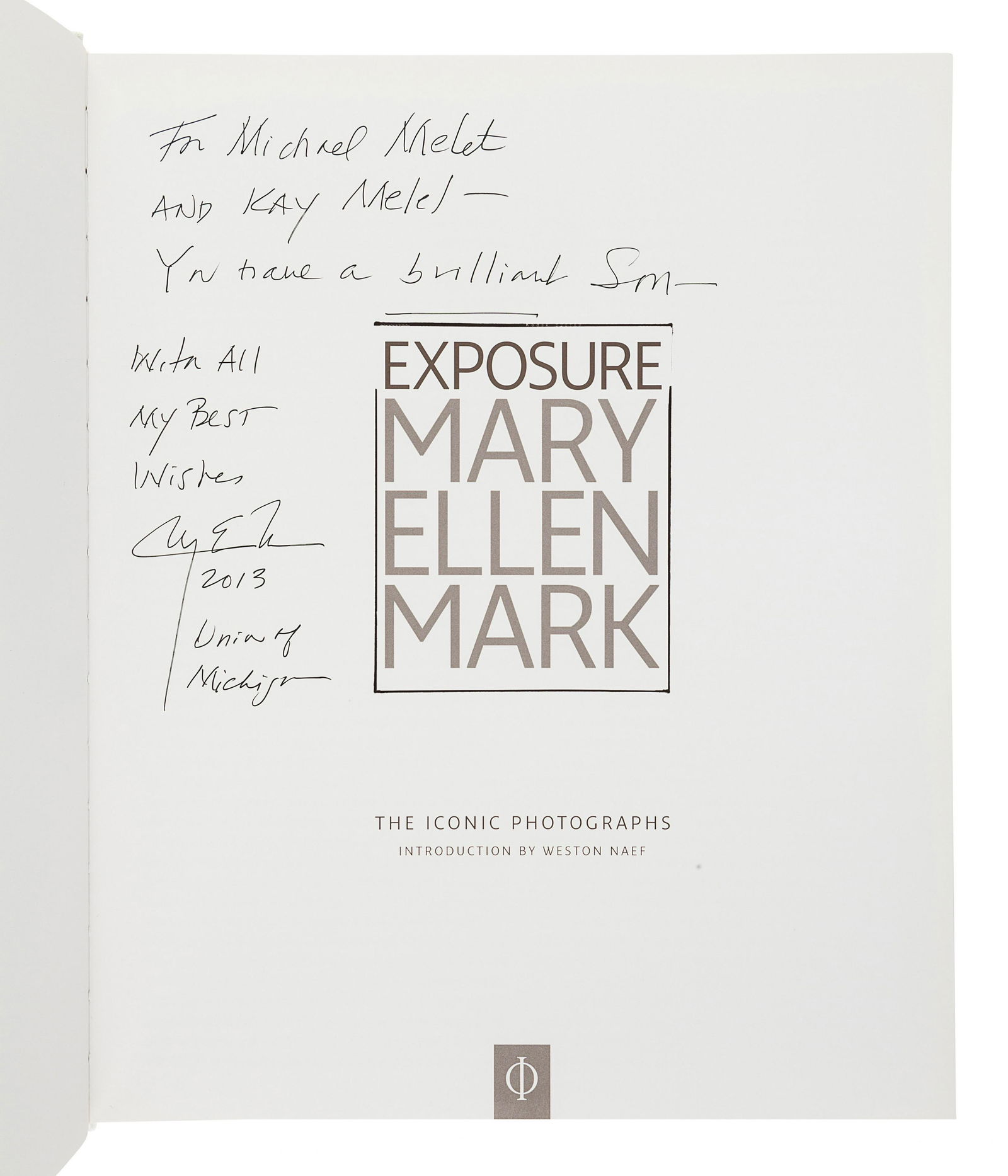 MARK, Mary Ellen (1940-2015). NAEF, Weston. Mary Ellen (1 of 3)