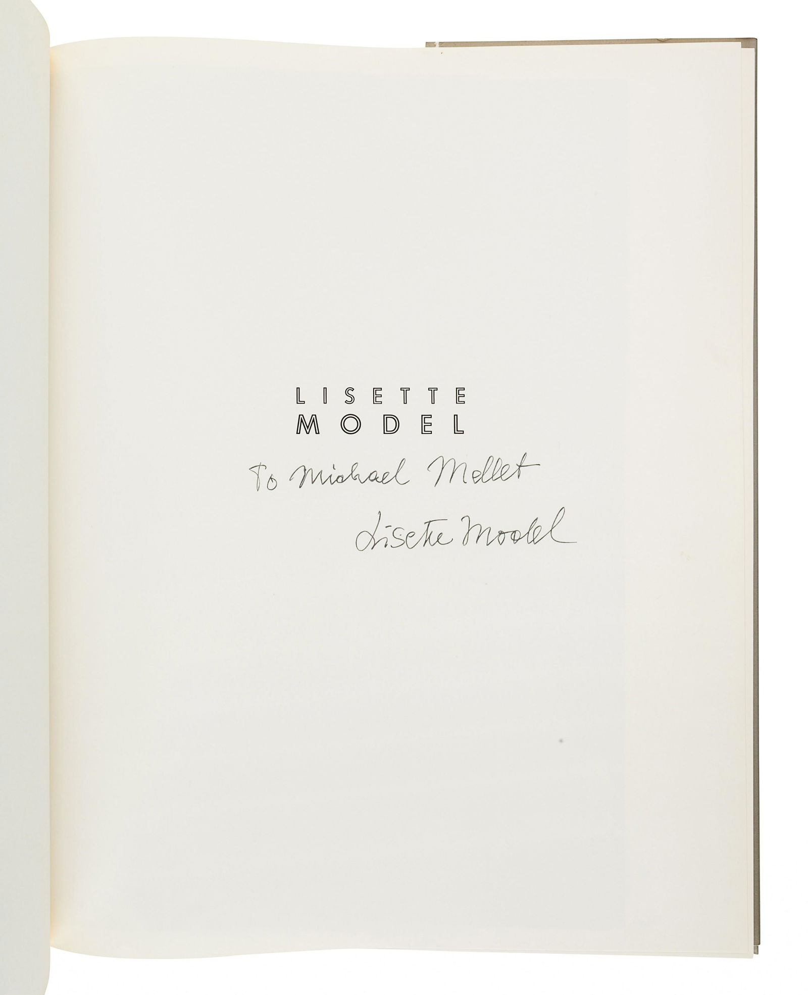 MODEL, Lisette (1901-1983). Lisette Model. New York: (1 of 3)