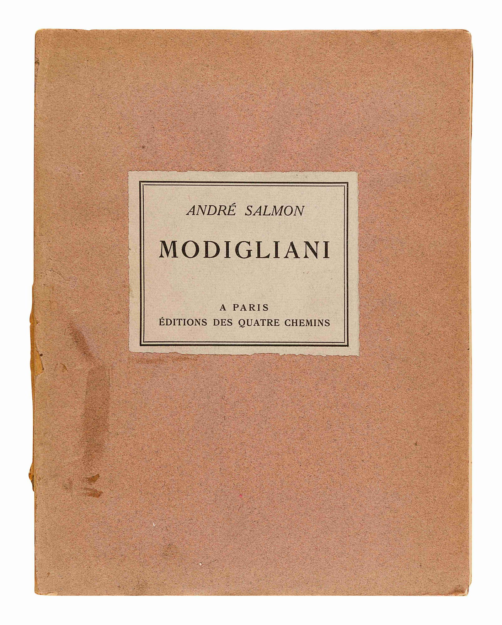 [MODIGLIANI, Amadeo (1884-1920)]. SALMON, Andre. (1 of 3)