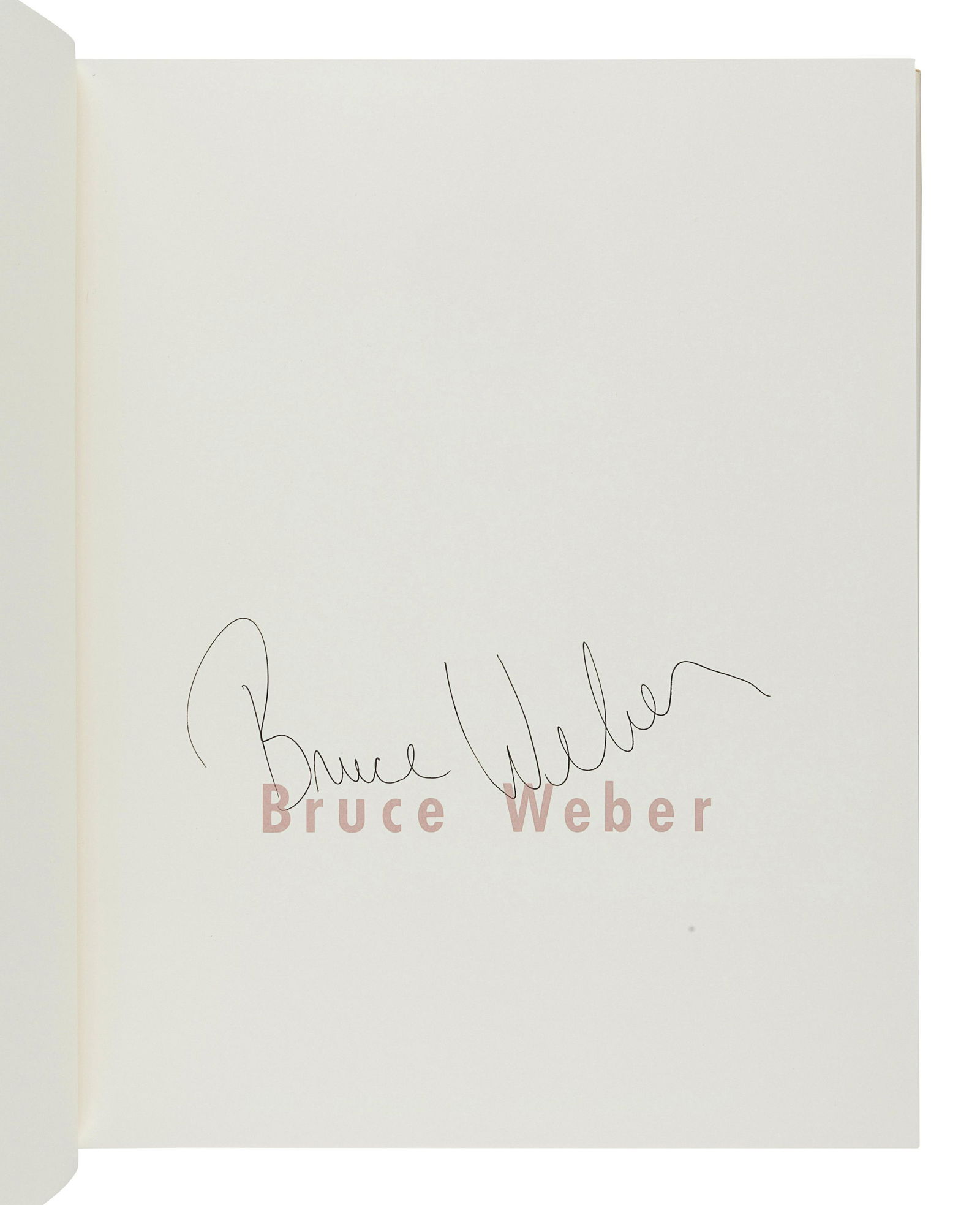 WEBER, Bruce (b.† 1946). Bruce Weber. Los (1 of 2)