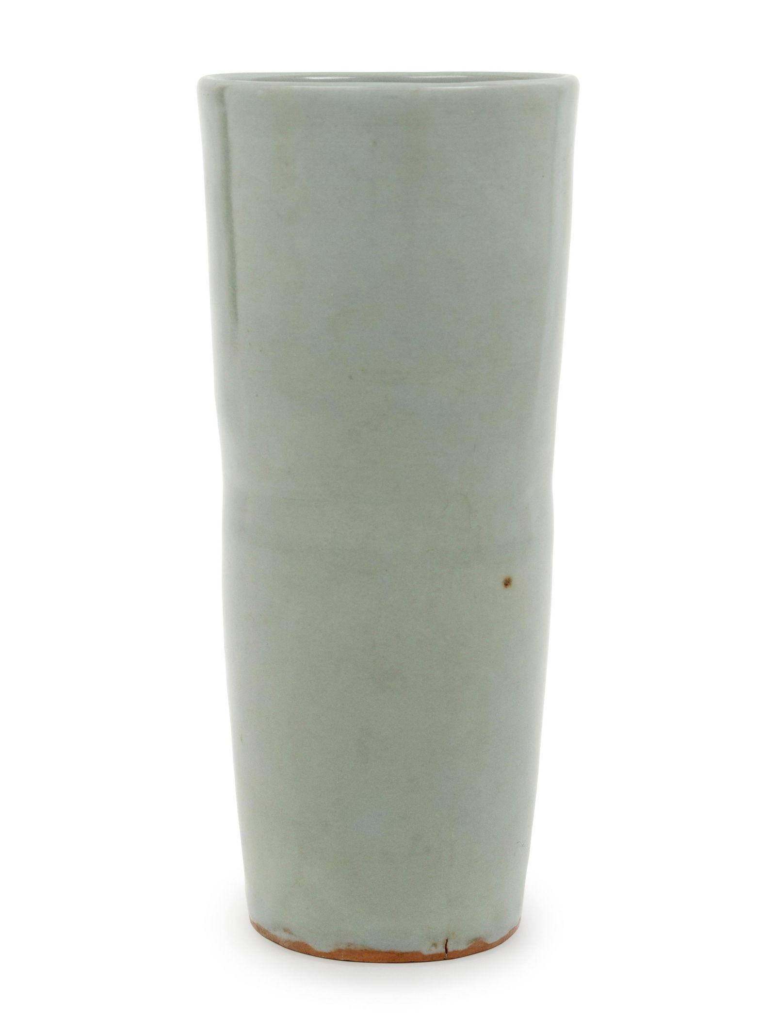 A Chinese Celadon Glazed Porcelain Cylindrical Vase (1 of 3)