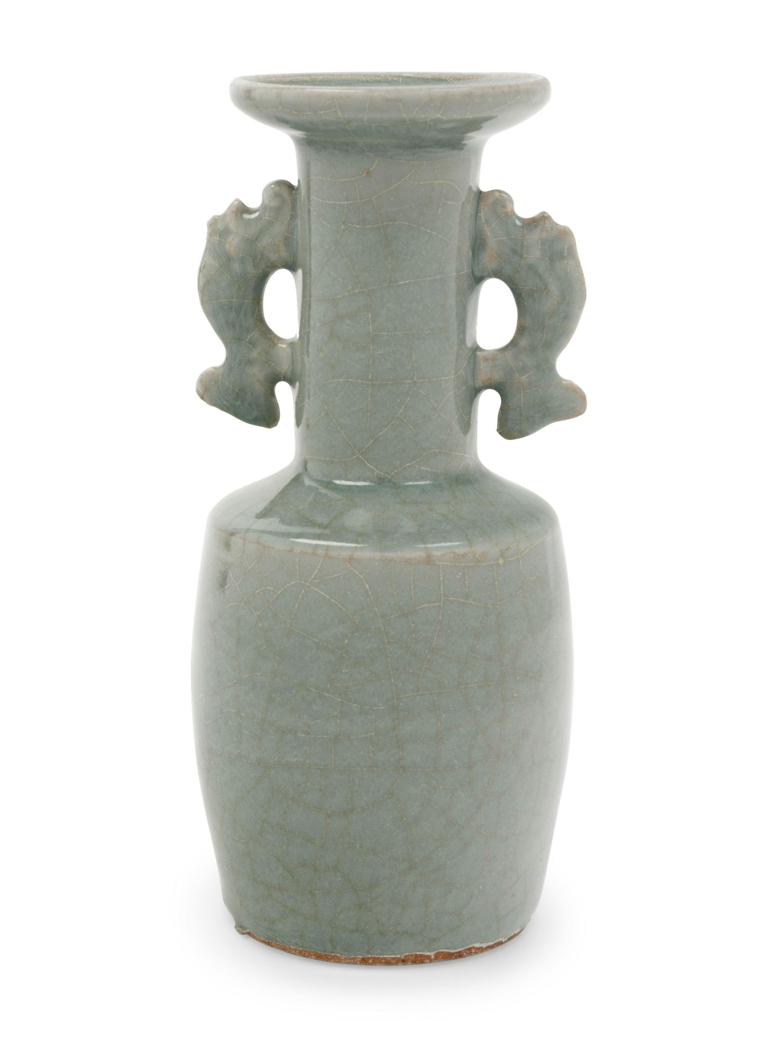 A Chinese Celadon Glazed Porcelain Double Handled Vase (1 of 5)