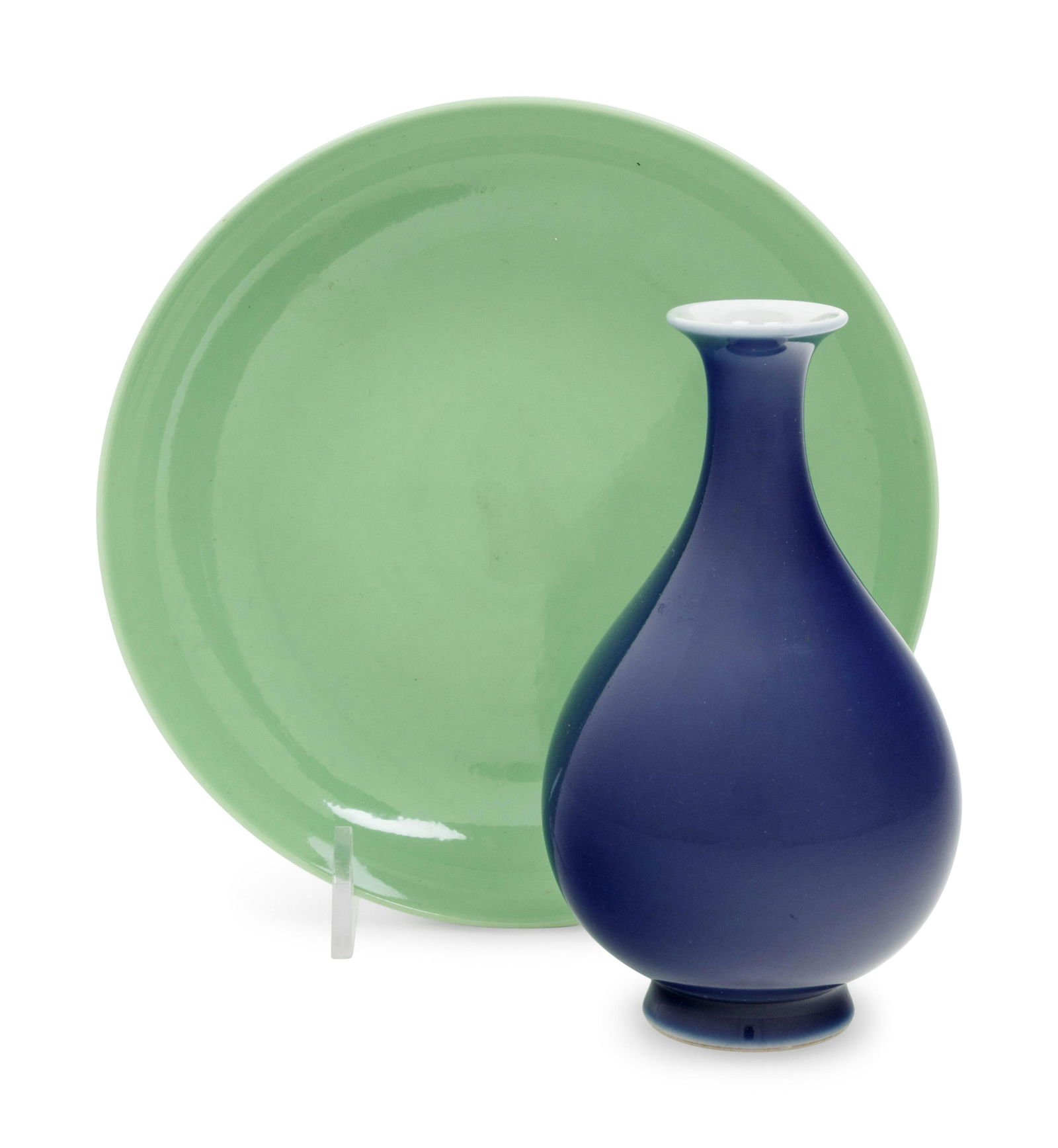 Two Chinese Monochrome Glazed Porcelain Articles (1 of 4)