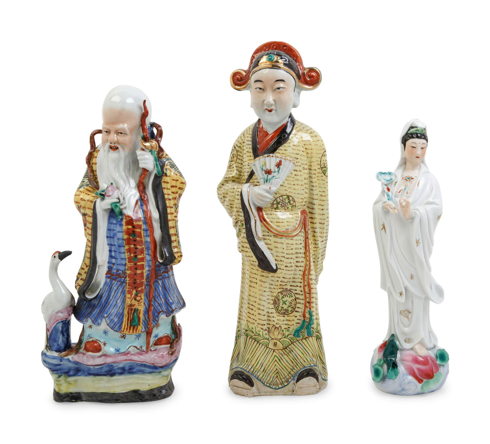 Three Chinese Famille Rose Porcelain Figures of (1 of 3)
