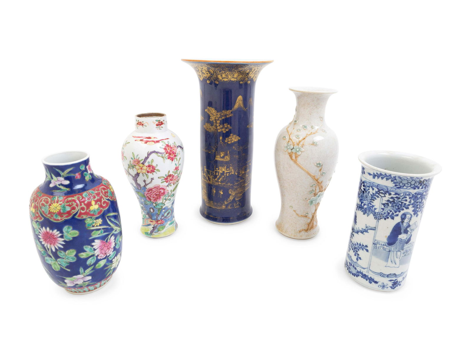 Five Chinese Porcelain Vases (1 of 3)