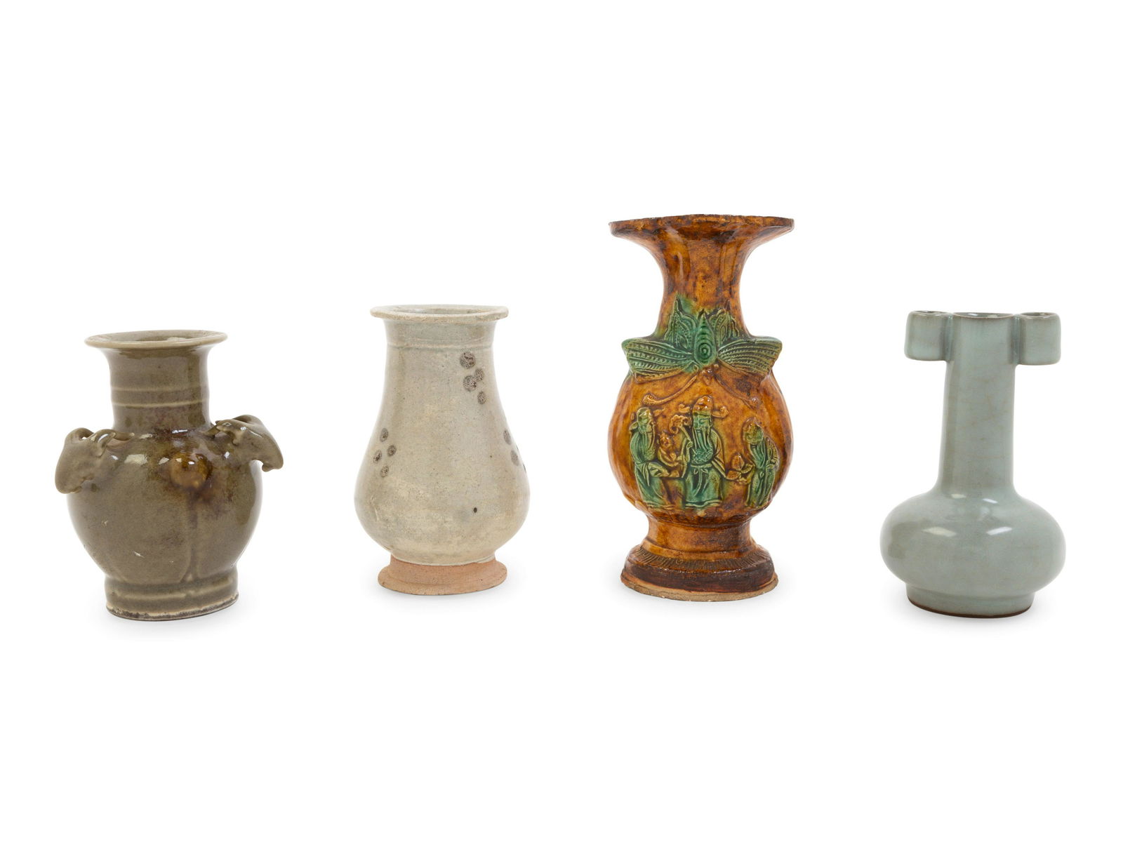 Four Chinese Stoneware and Porcelain Vases (1 of 3)