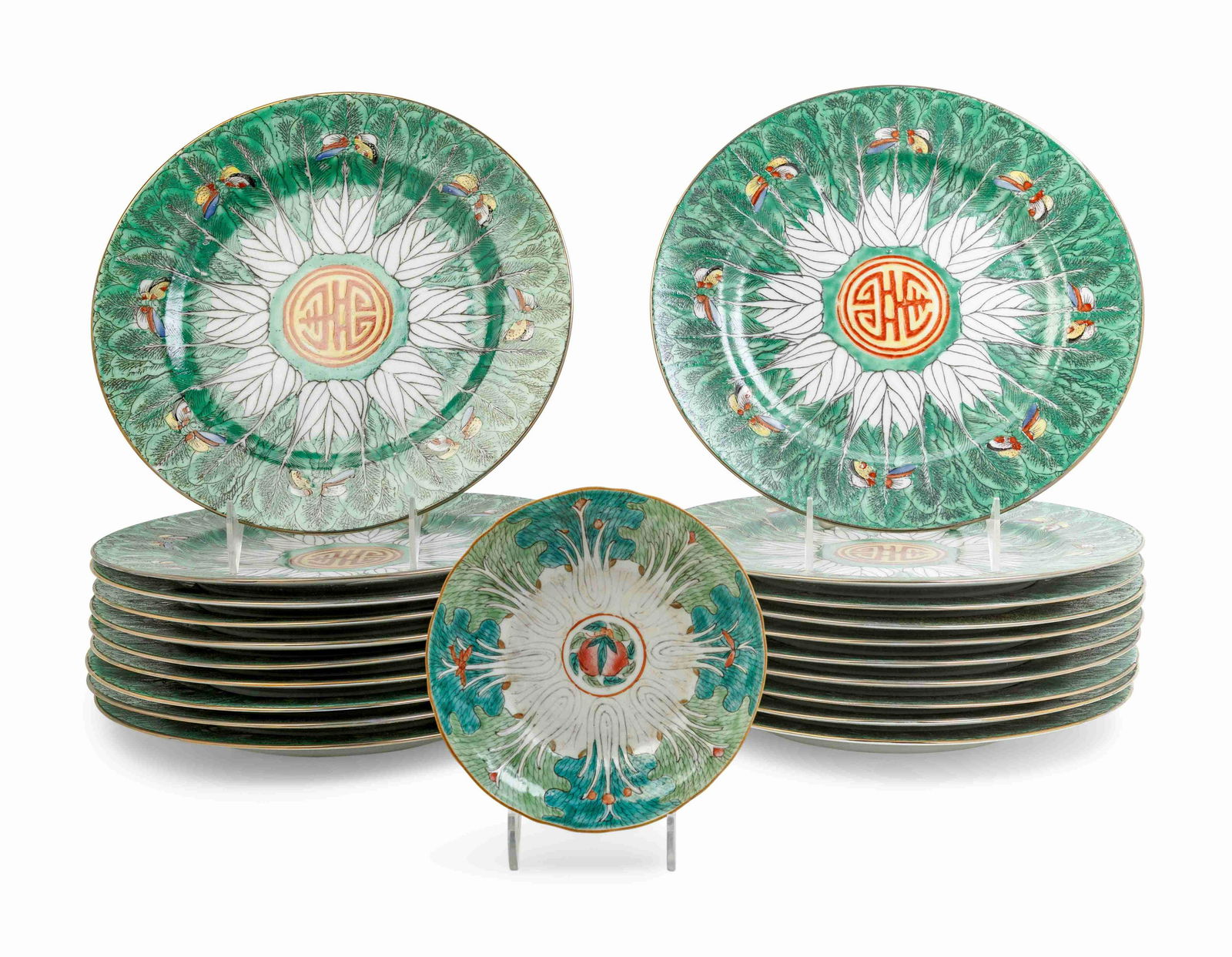 A Partial Set of Chinese Famille Rose (1 of 2)