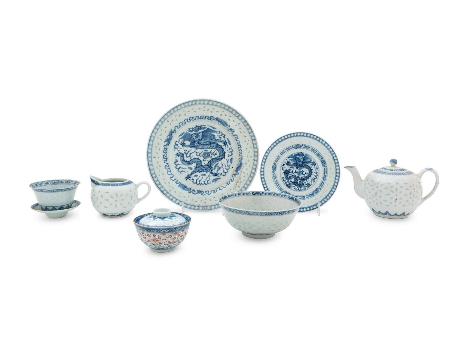 A Partial Set of Chinese Blue and White Porcelain (1 of 4)