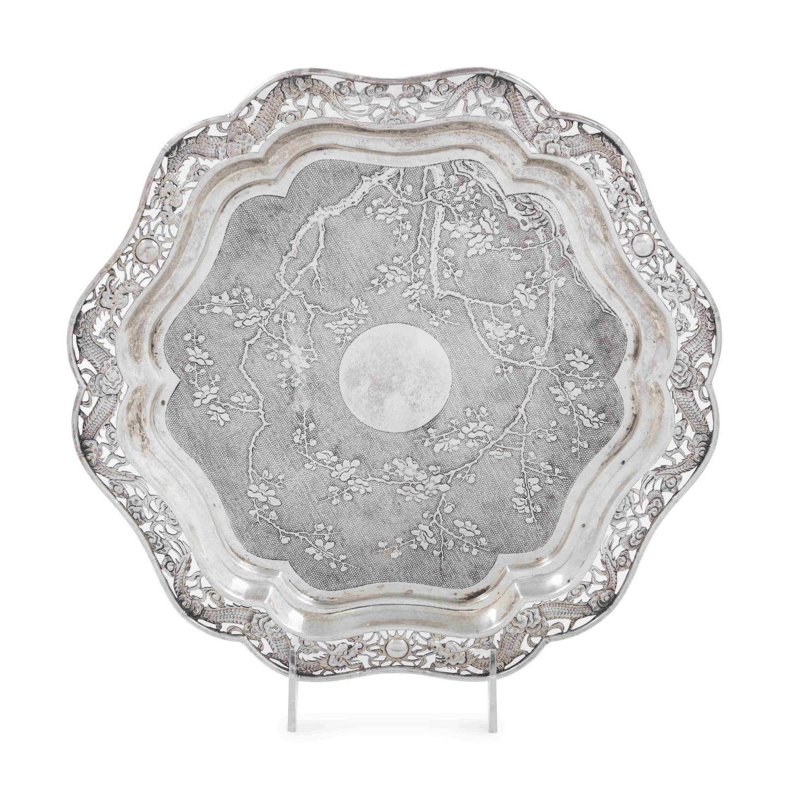 A Chinese Export Silver Salver (1 of 4)