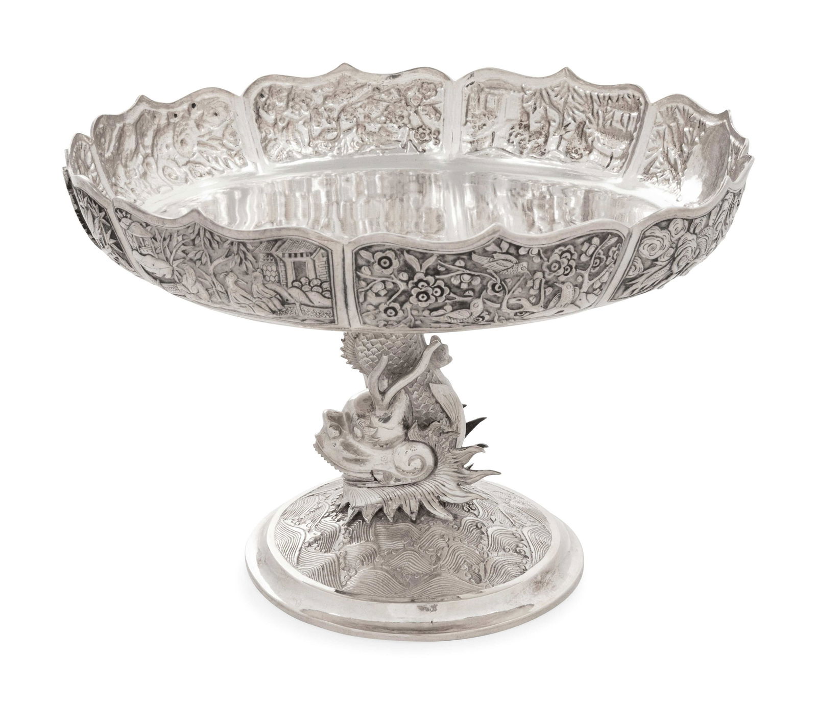 A Chinese Export Silver Stem Plate (1 of 3)