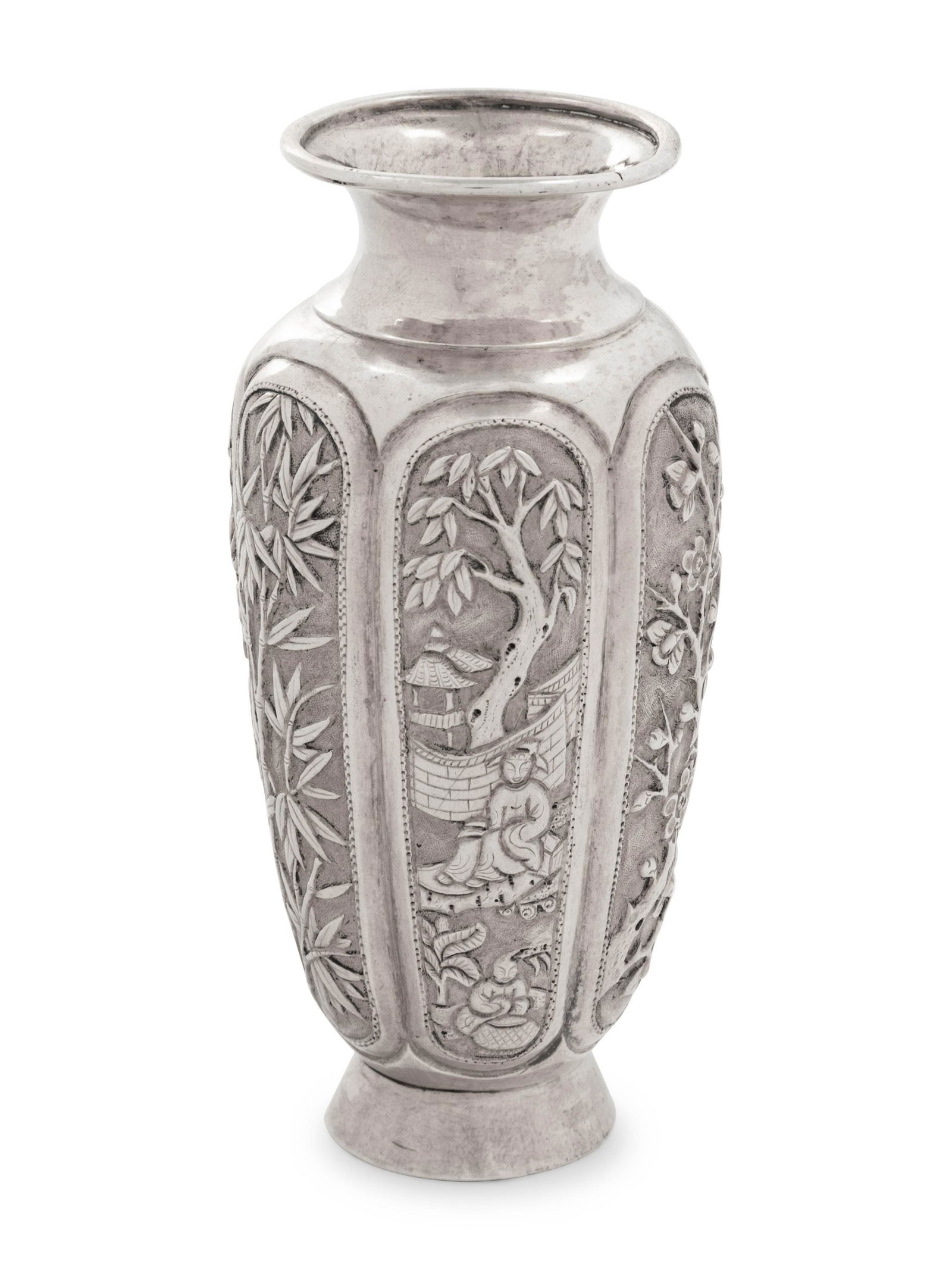 A Chinese Export Petite Silver Vase (1 of 3)