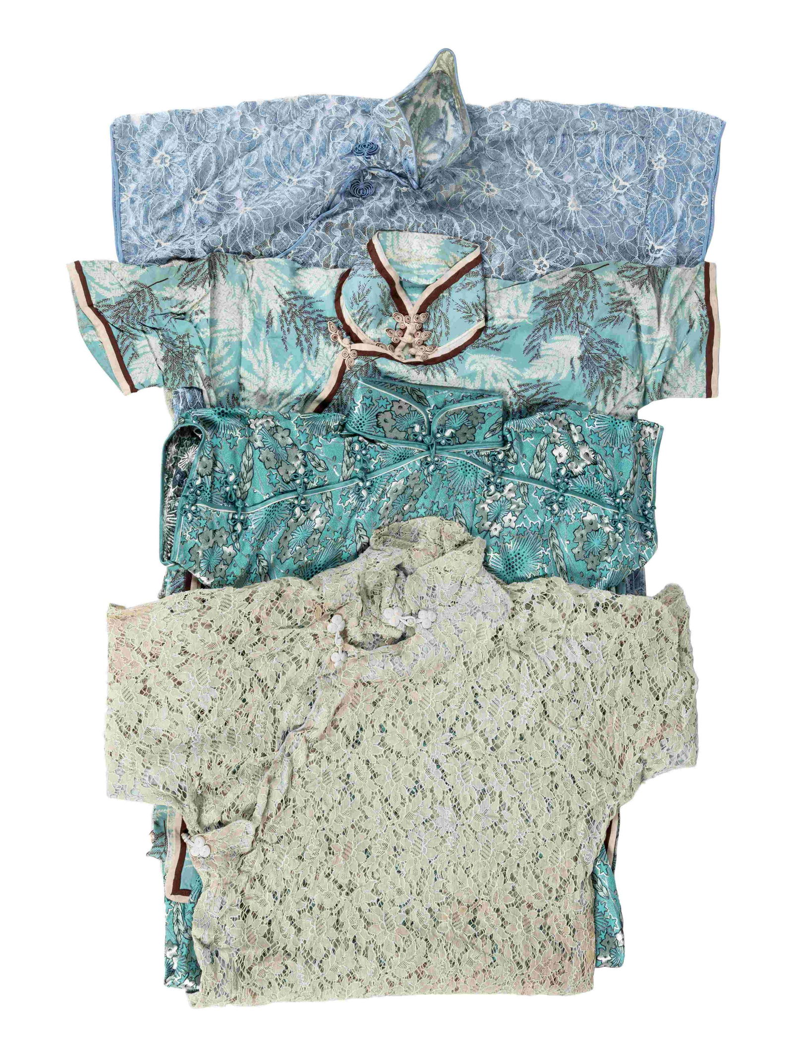 Four Chinese Silk Lady's Full Length Cheongsams,  Qipao (1 of 5)