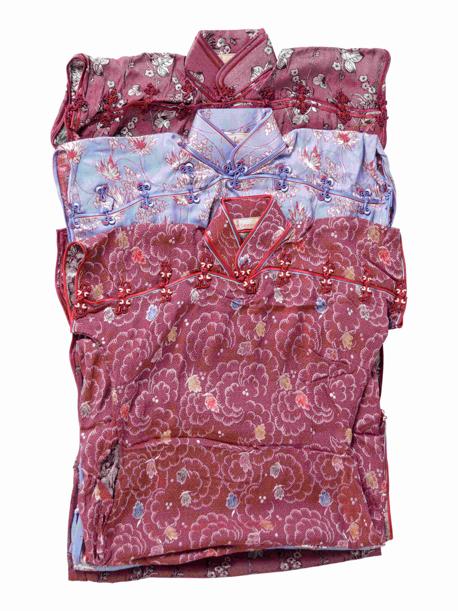 Three Chinese Silk Lady's Cheongsams,  Qipao (1 of 4)