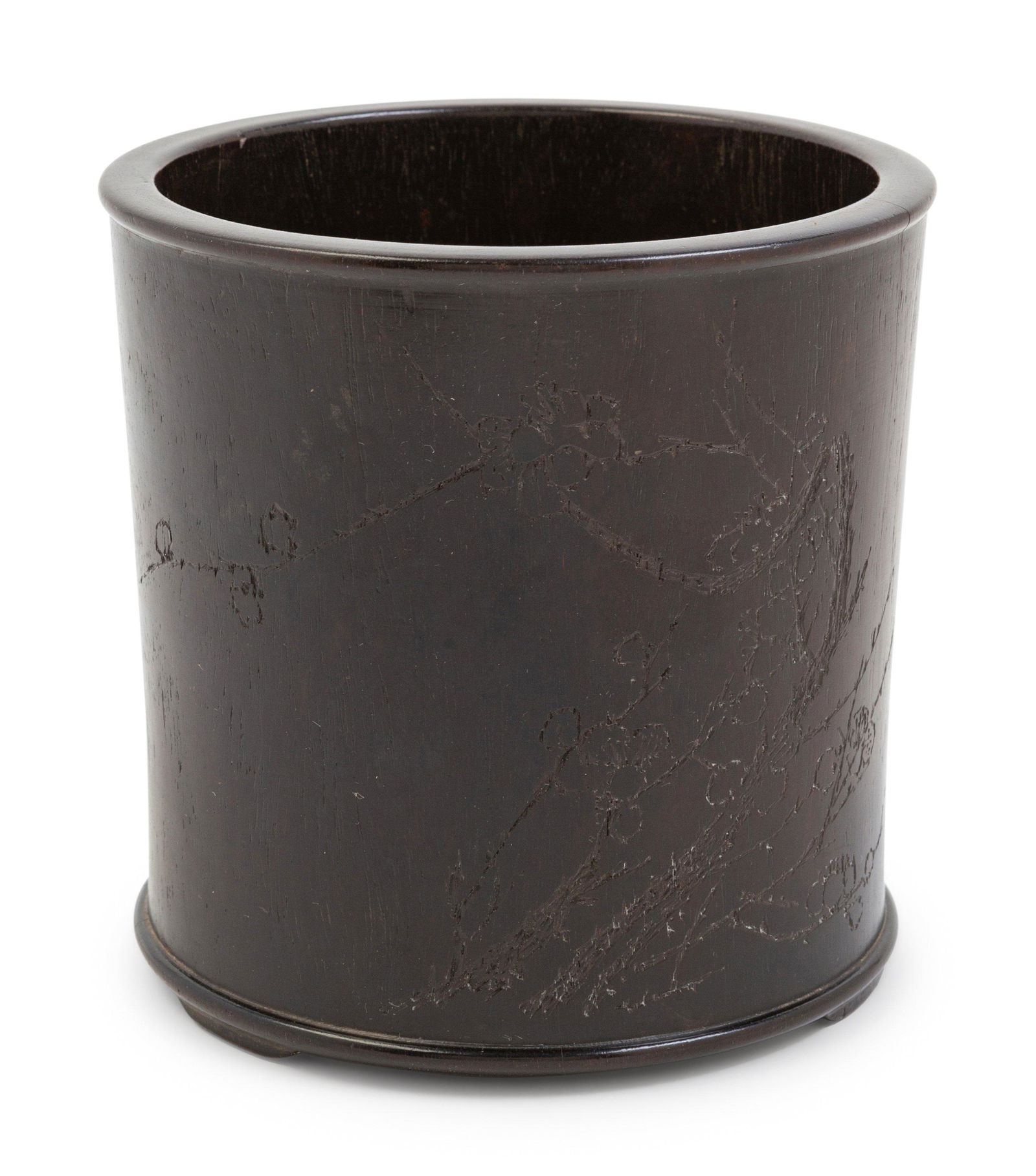 A Chinese Carved Rosewood Brush Pot,  Bitong (1 of 3)