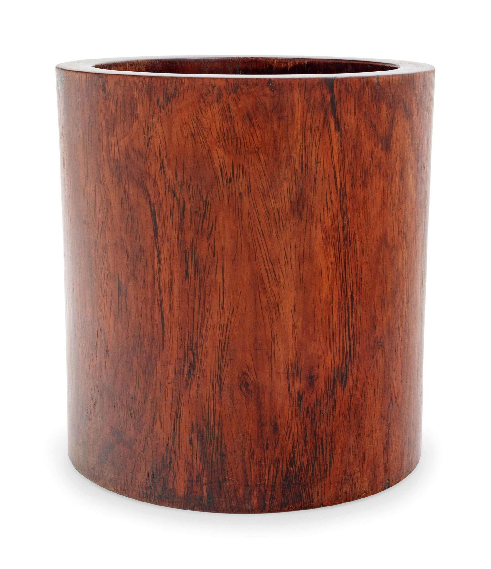 A Large Chinese Hardwood Brush Pot,  Bitong (1 of 1)