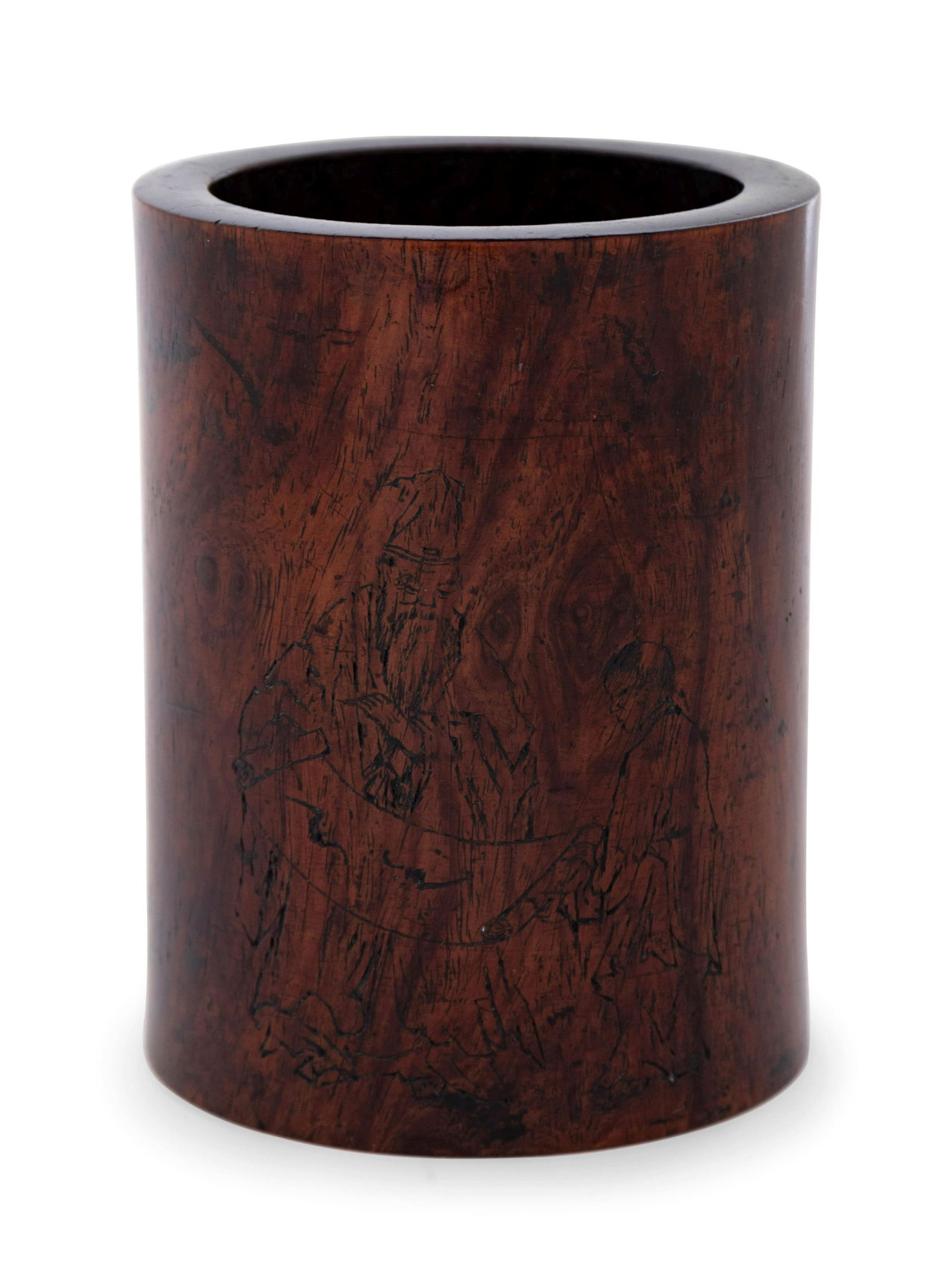 A Chinese Carved  Huanghuali  Brush Pot,  Bitong (1 of 4)