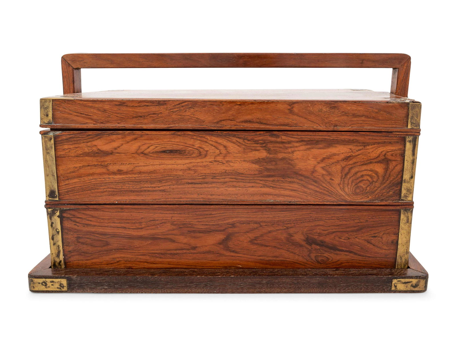 A Chinese  Huanghuali  and Jichimu Two-Tier Picnic Box (1 of 3)