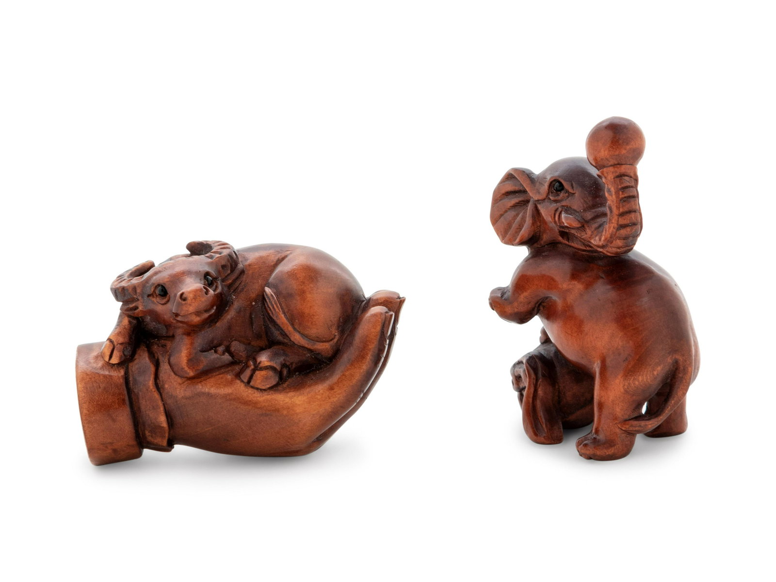 Two Japanese Boxwood Netsuke (1 of 3)
