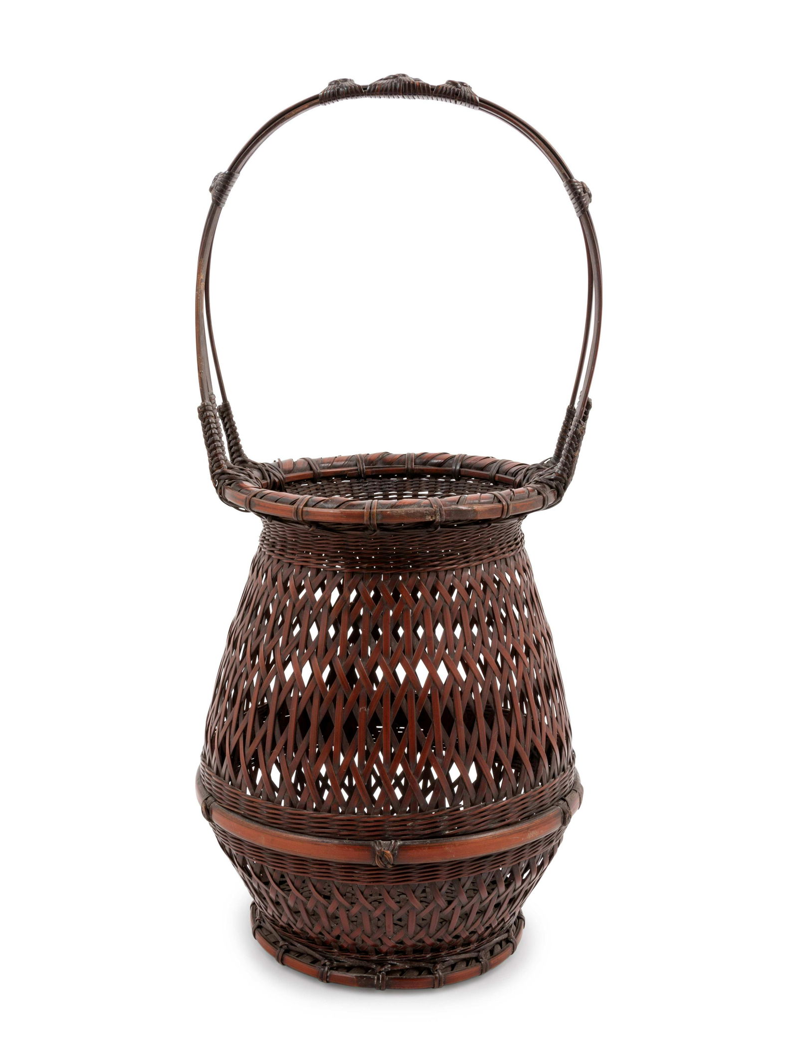 A Japanese Bamboo Flower Arranging Basket (1 of 2)