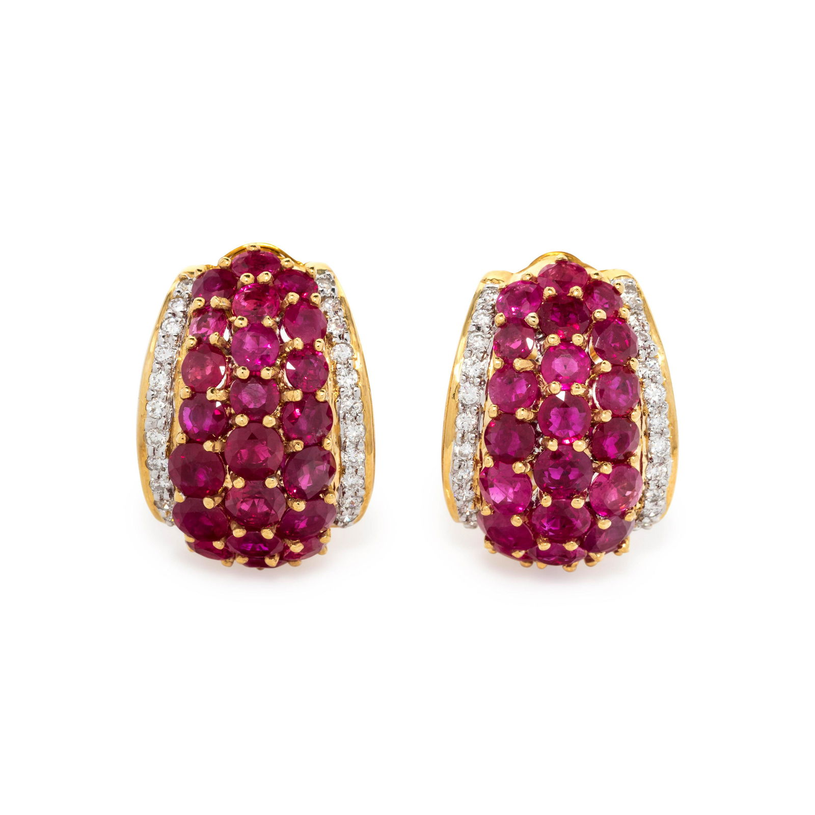 RUBY AND DIAMOND EARCLIPS (1 of 2)