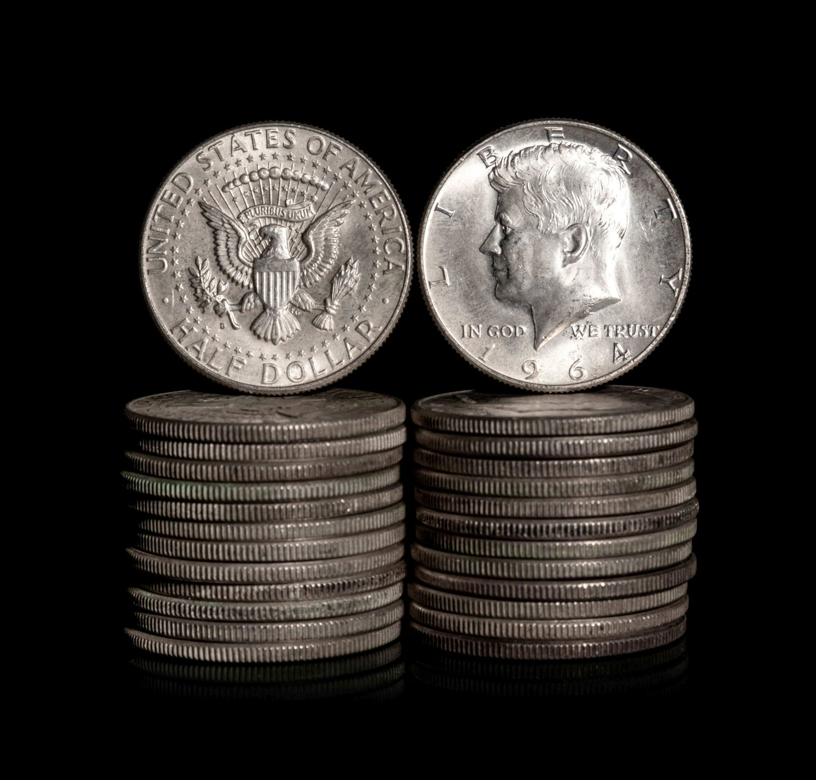 A Group of Twenty-Six 1964 John F. Kennedy 50c Coins (1 of 1)