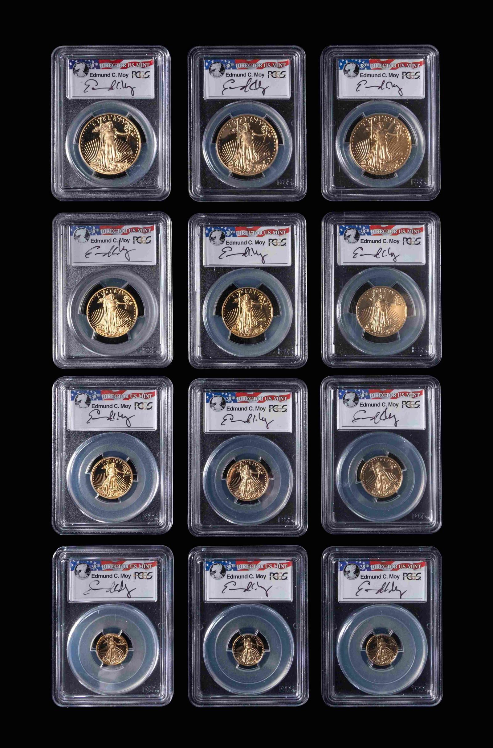 Three 2015-W Gold Eagle Four-Coin Proof Sets (PCGS PF70 (1 of 1)