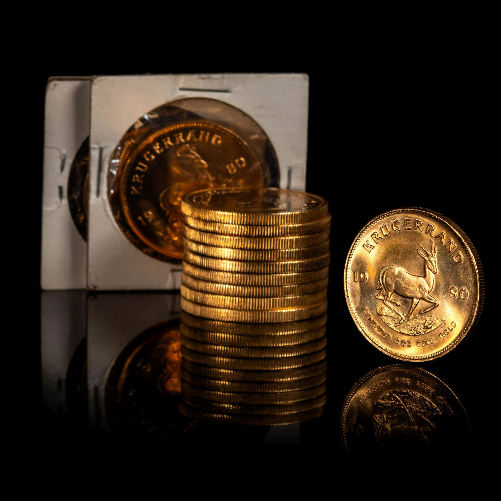 A Group of Twelve South African Kruggerrand 1 oz. Gold (1 of 4)