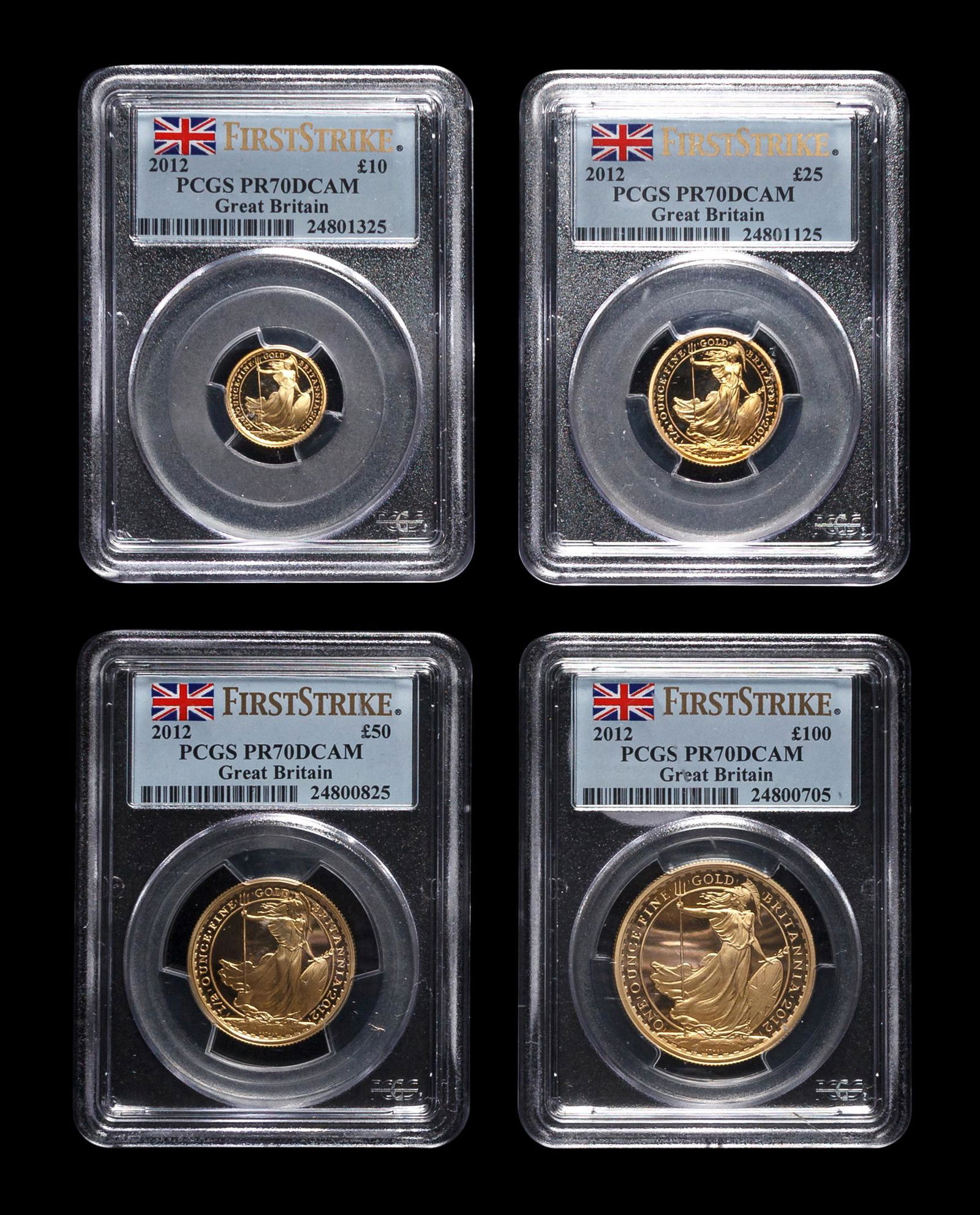 [GREAT BRITAIN]A 2012 Britannia: First Strike 4-Coin (1 of 1)