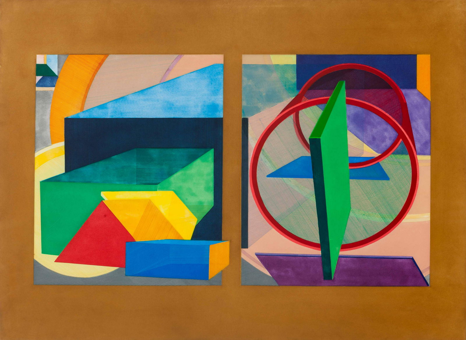 Al Held (American, 1928-2005) Out and In, 1987: Al Held (American, 1928-2005) Out and In, 1987 aquatint from the edition of 50 35 1/4 x 45 inches. Published by Crown Point Press, San Francisco, California Property from the Collection of an American