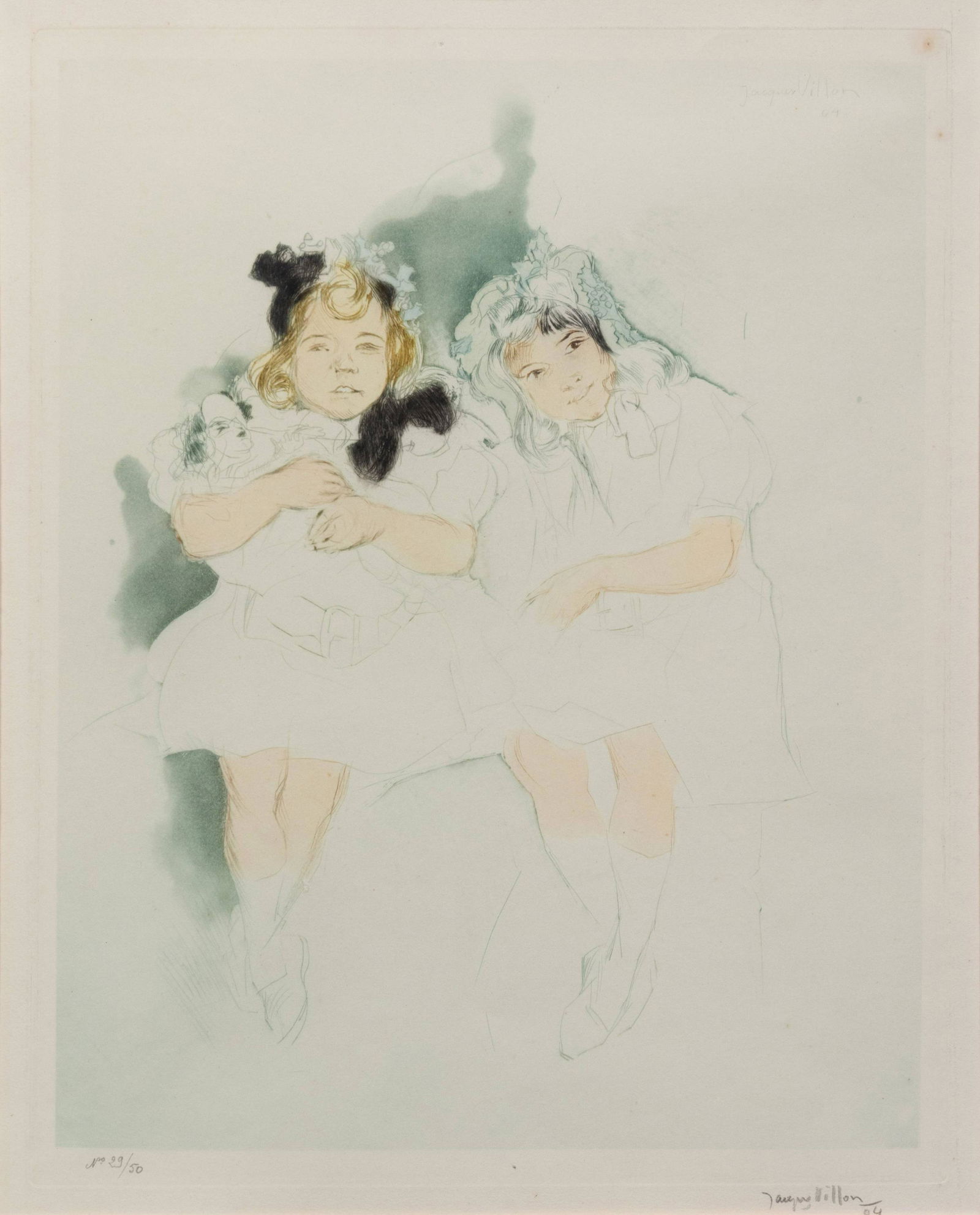 Jacques Villon (French, 1875-1963) Mes Petites Amis, (1 of 5)