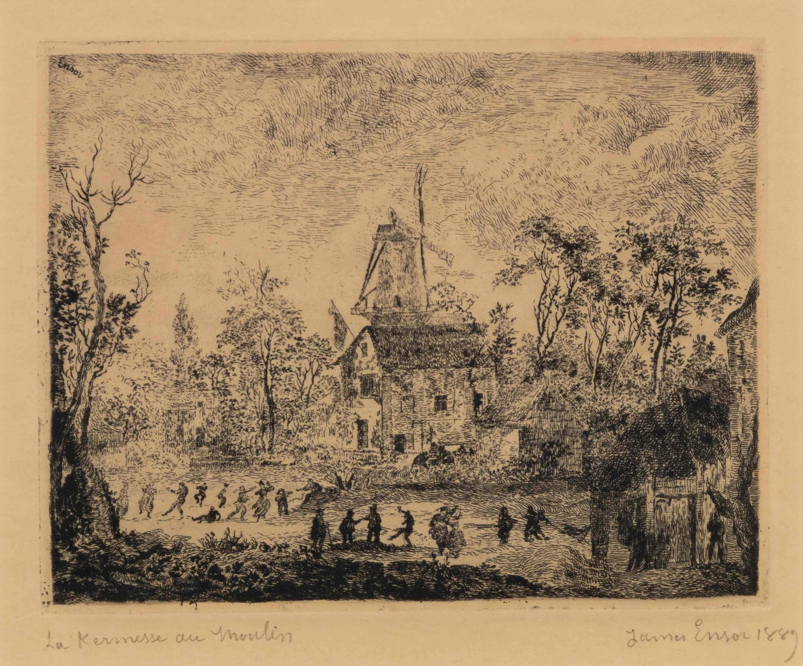 James Ensor (Belgian, 1860-1949) La Kermesse Au Moulin, (1 of 5)