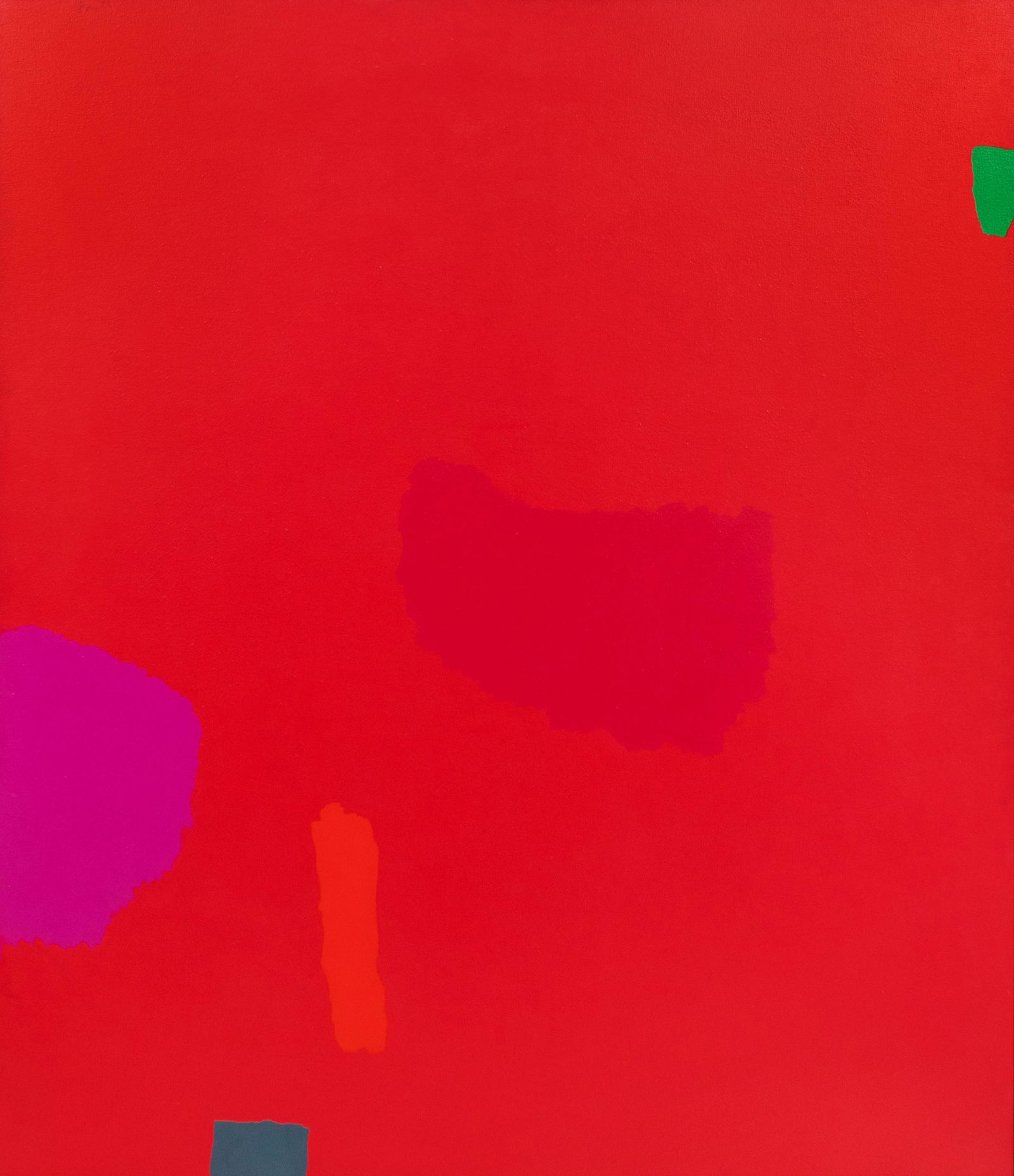 Dorothy Fratt (American, 1923-2017) Red Hush, 1988-1998: Dorothy Fratt (American, 1923-2017) Red Hush, 1988-1998 acrylic on canvas titled and dated (verso) 56 x 48 inches Provenance: Riva Yares Gallery, Scottsdale, Arizona Acquired from the above by the pre