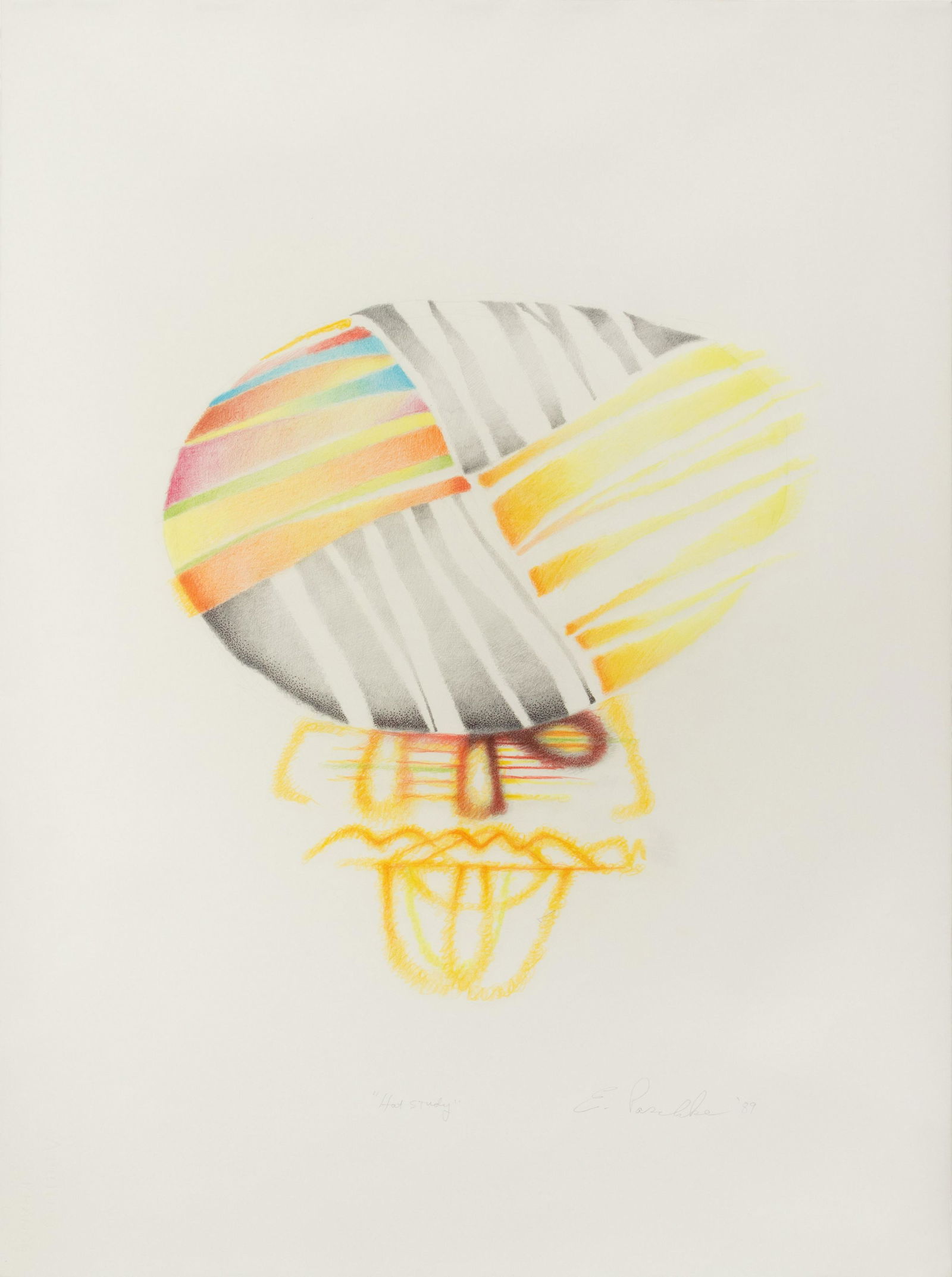 Ed Paschke (American, 1939-2004) Hat Study, 1989 (1 of 6)
