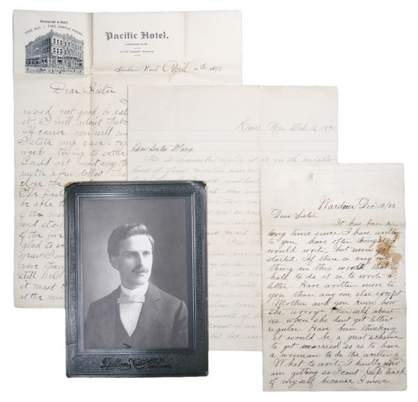 (WYOMING) MILLER, ROBERT AND GRACE. Archive of corr: (WYOMING) MILLER, ROBERT AND GRACE Archive of correspondence from the founders of Jackson Hole, Wyoming. Housed in a binder with other paper ephemera. Robert E. Miller was an early settler of the Teto