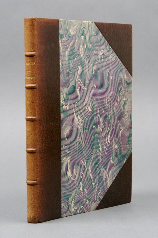 (ART) SCHWABE, CHARLES. Hesperus. By Catulle Mende: (ART) SCHWABE, CHARLES Hesperus. By Catulle Mendes. Paris: Societe de Propagation des Livres d'Art, 1904. 4to, contemporary 1/2 green morocco by Devarenne, 5 raised bands, gilt titles to spine, origin
