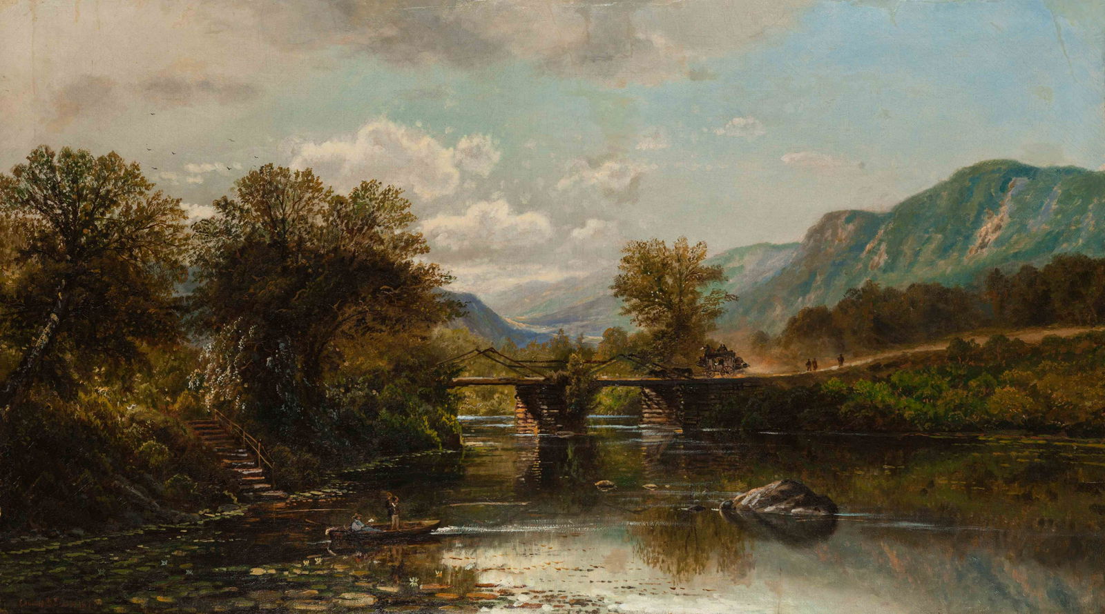 Edmund Darch Lewis (American, 1835-1910) Bridge Across (1 of 5)