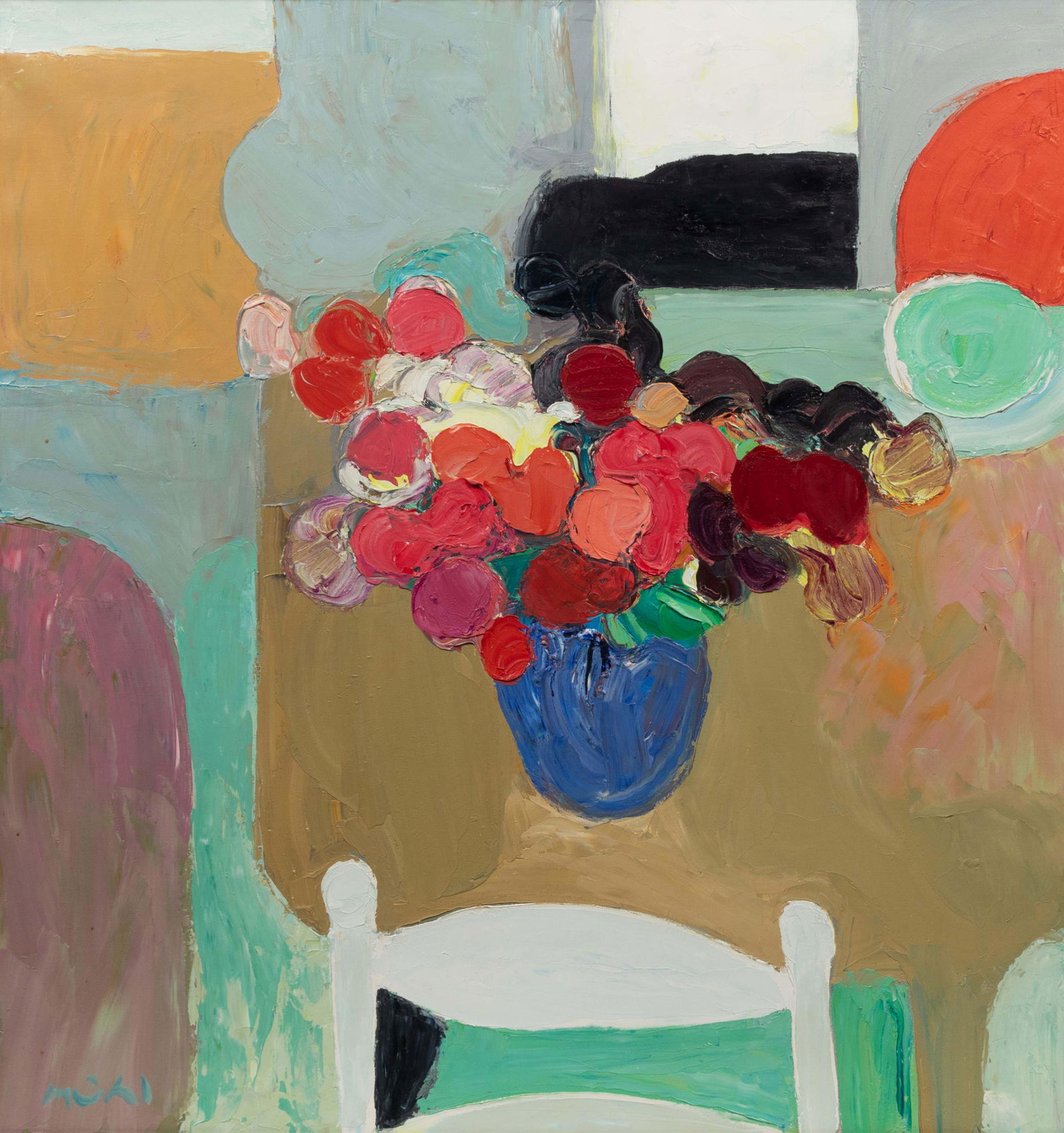 Roger Muhl (French/German, 1929-2008) Bouquet rouge (1 of 5)