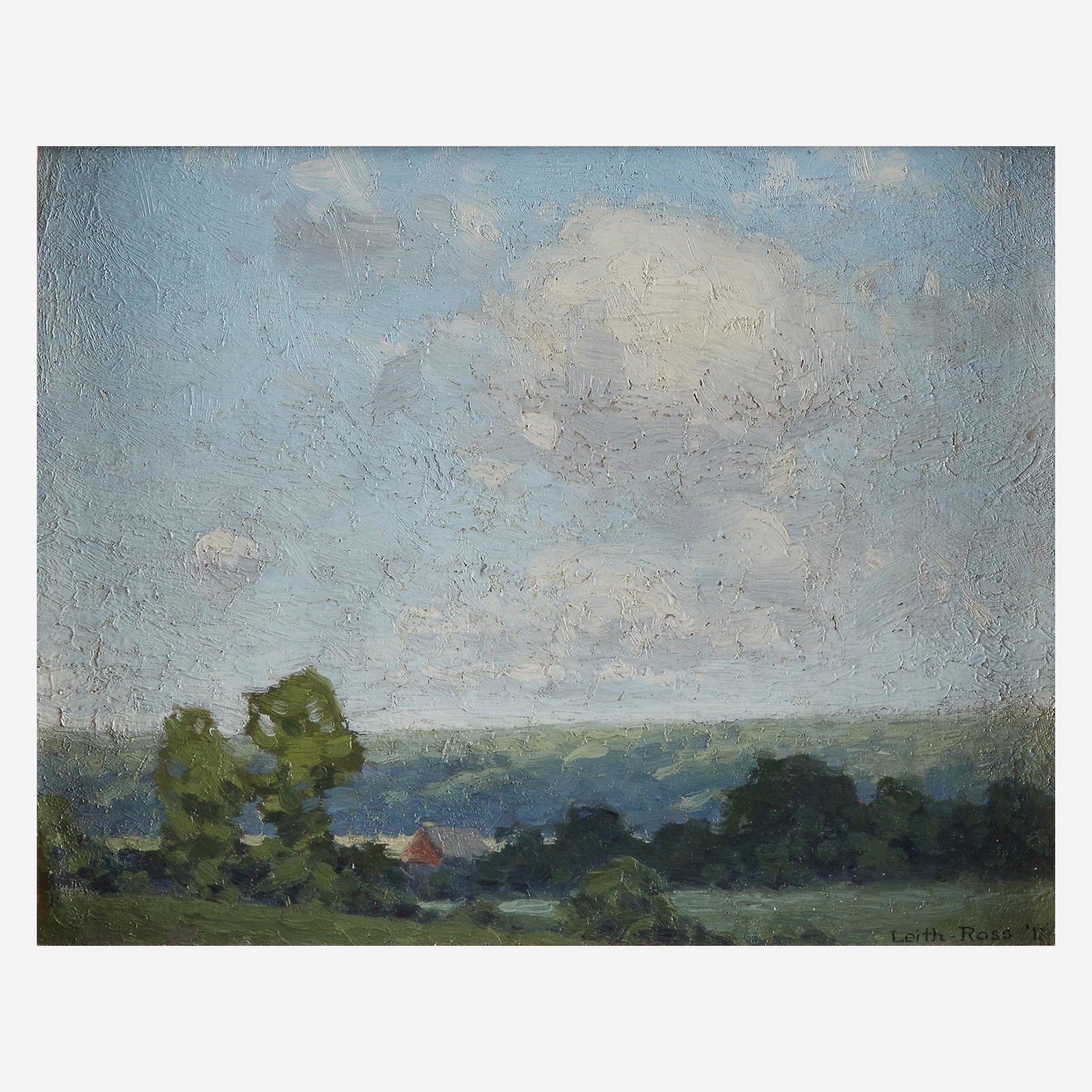 Harry Leith-Ross (American, 1886–1973), , Woodstock: Harry Leith-Ross (American, 1886–1973)WoodstockSigned and dated 'Leith-Ross '17' bottom right; also signed, titled and illegibly inscribed verso, oil on board8 1/4 x 10 1/4 in. (21 x 26cm)PROVENANCE