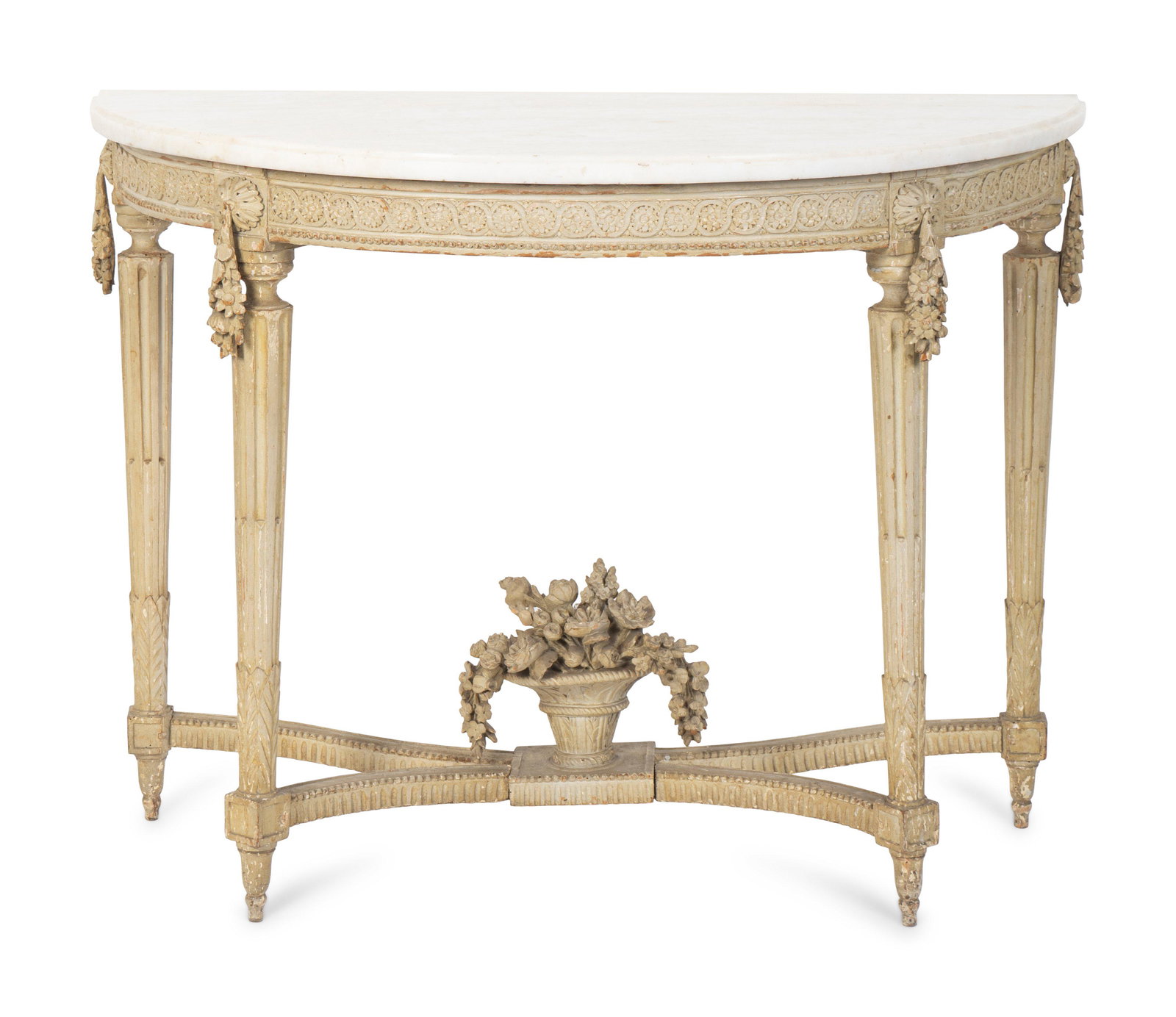 A Louis XVI Grey-Painted Console Height 34 1/2 x length (1 of 1)
