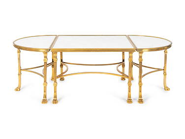 A Louis XVI Style Gilt Bronze and Marble Three Piece (1 of 1)