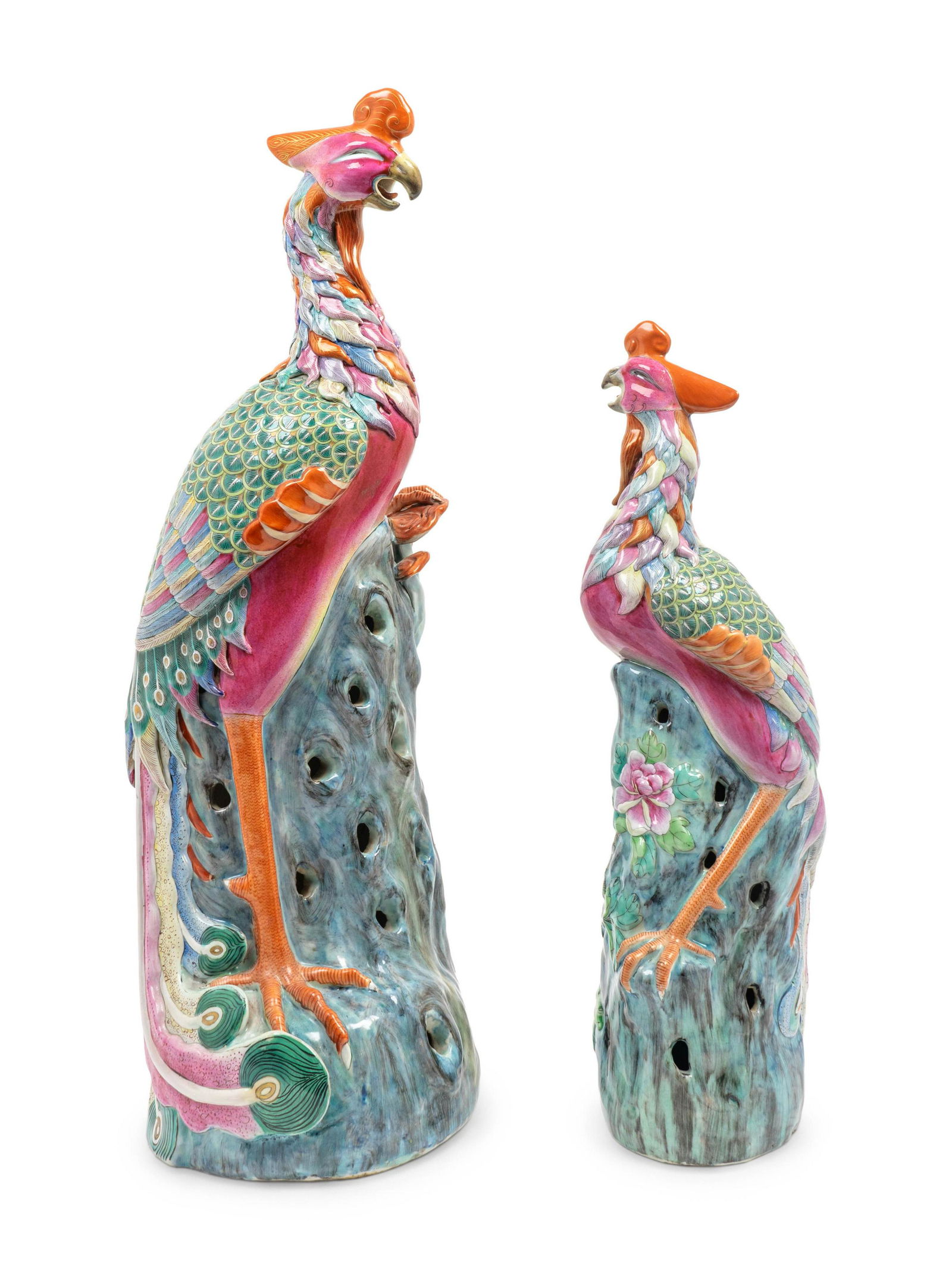 Two Chinese Export Famille Rose Porcelain Figures of (1 of 1)