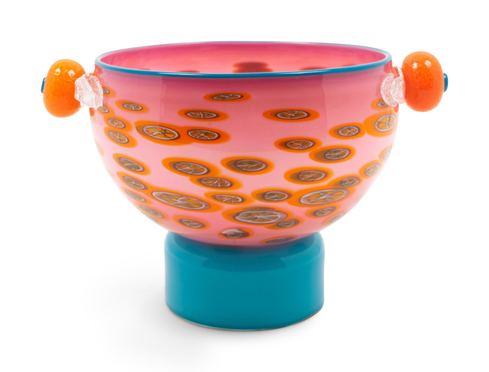 Pinkwater Glass (American, born 1952) Glass Footed Bowl (1 of 2)