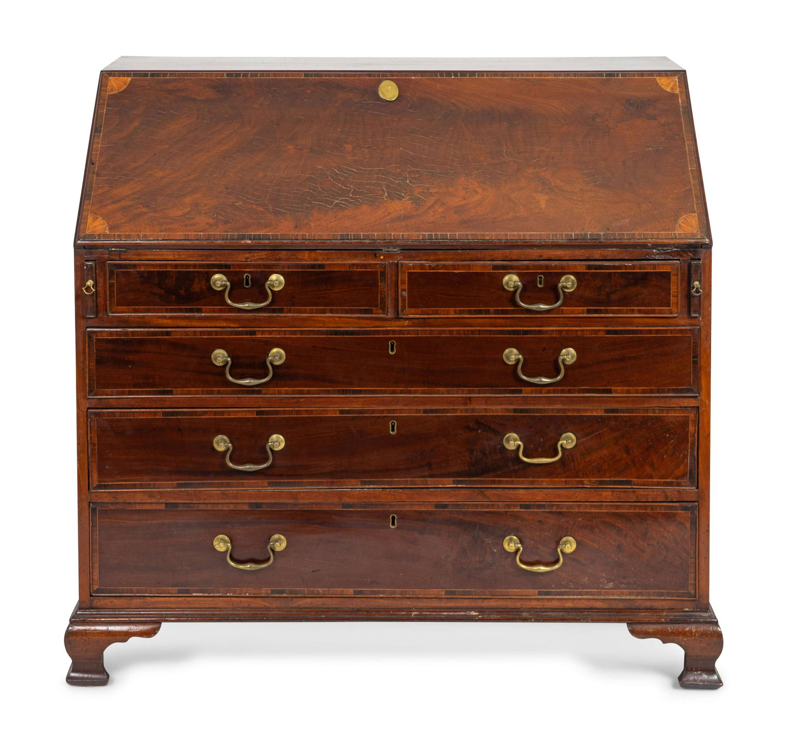 A George III Inlaid Mahogany Slant-Front Desk Height 42 (1 of 2)