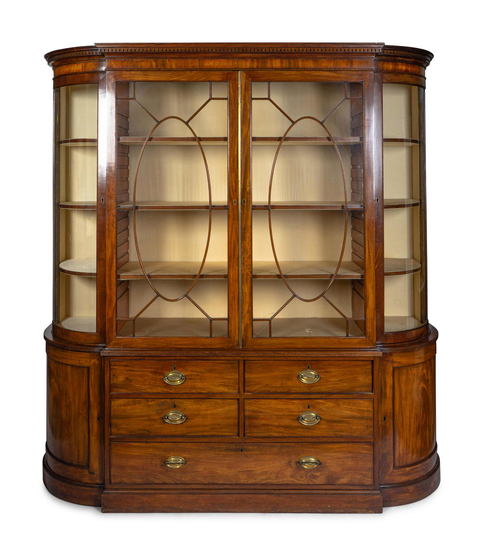 A George III Style Mahogany Breakfront Height 81 1/2 x (1 of 1)